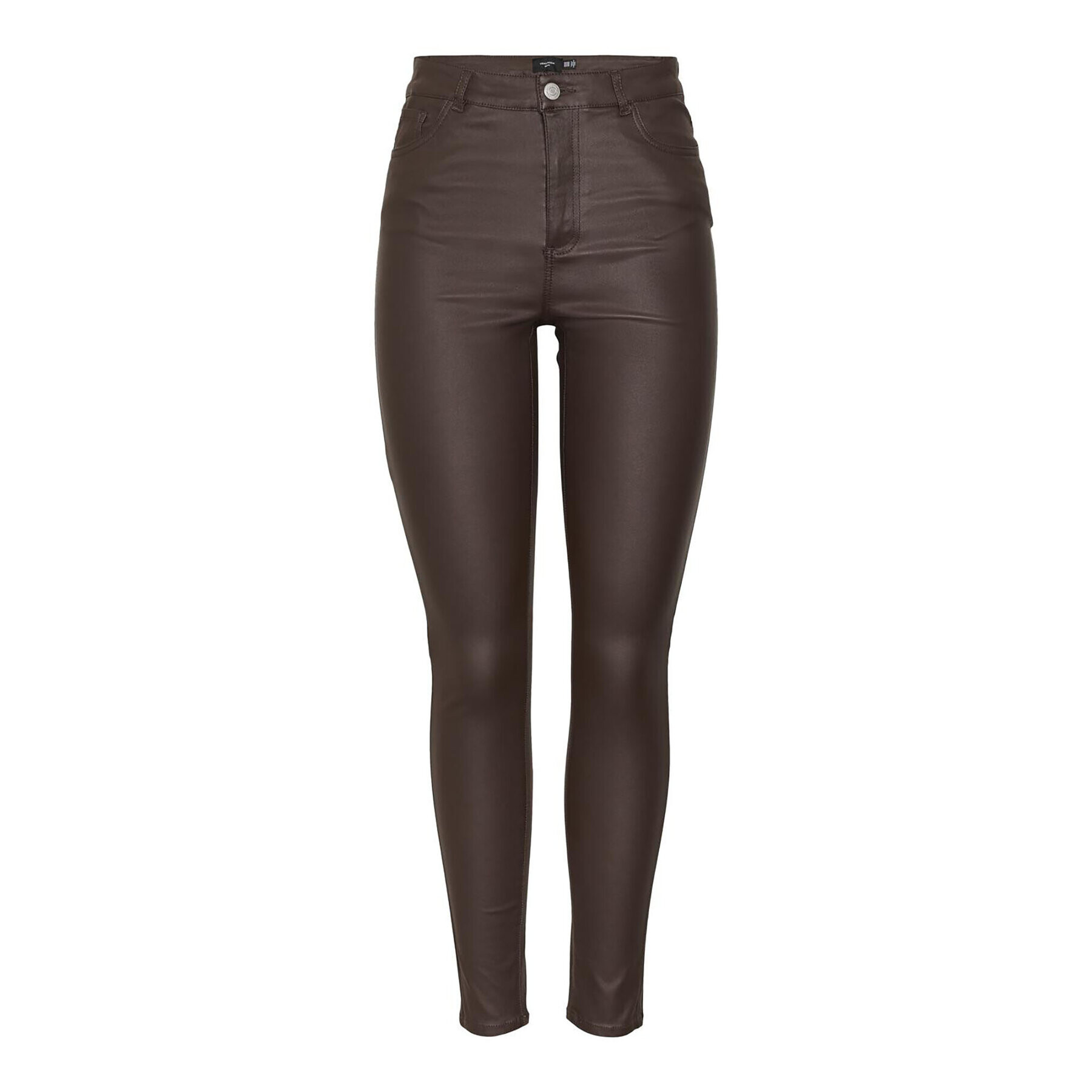 Vero Moda Curve Hlače iz tkanine Sophia 10281185 Rjava Skinny Fit - Pepit.si