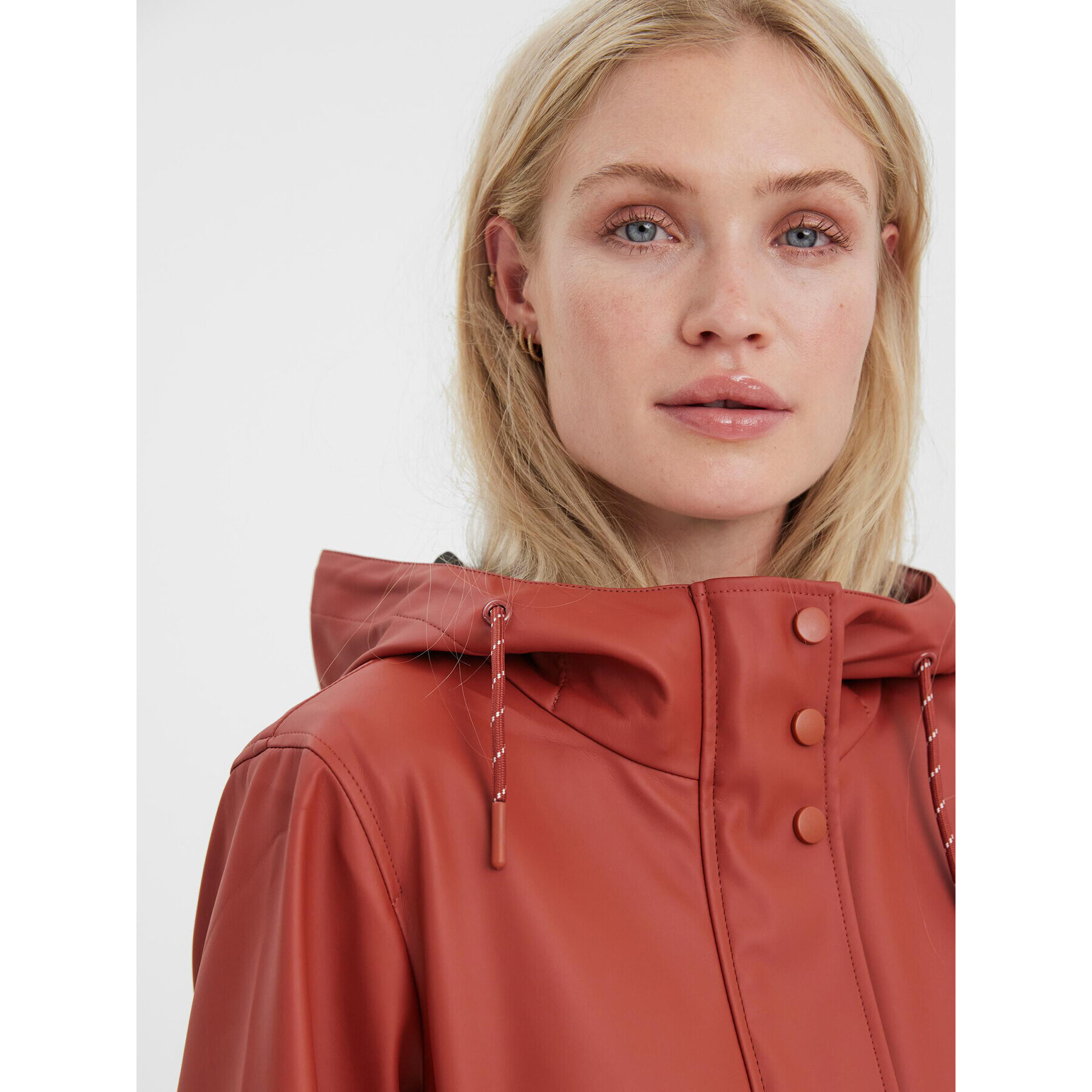 Vero Moda Dežna jakna Malou 10266982 Rdeča Regular Fit - Pepit.si