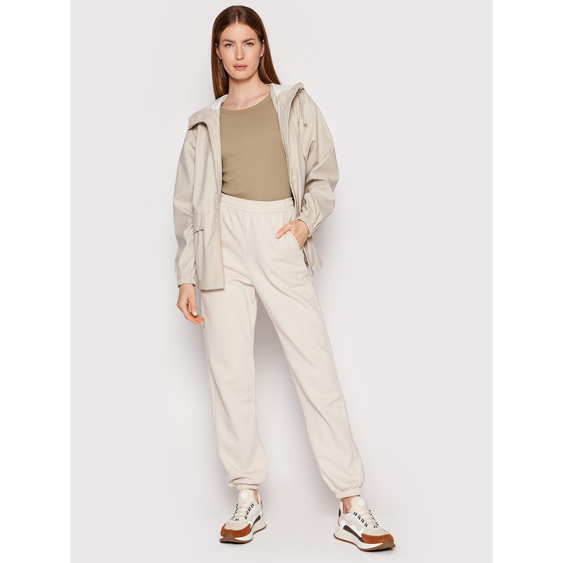 Vero Moda Dežna jakna Shady Holly 10245174 Bež Relaxed Fit - Pepit.si