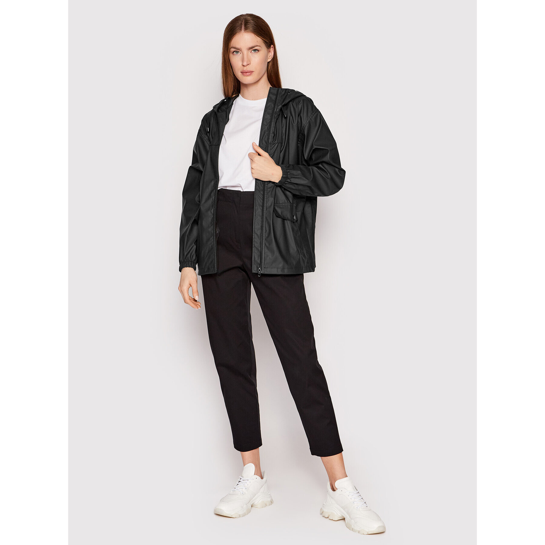 Vero Moda Dežna jakna Shady Holly 10245174 Črna Relaxed Fit - Pepit.si