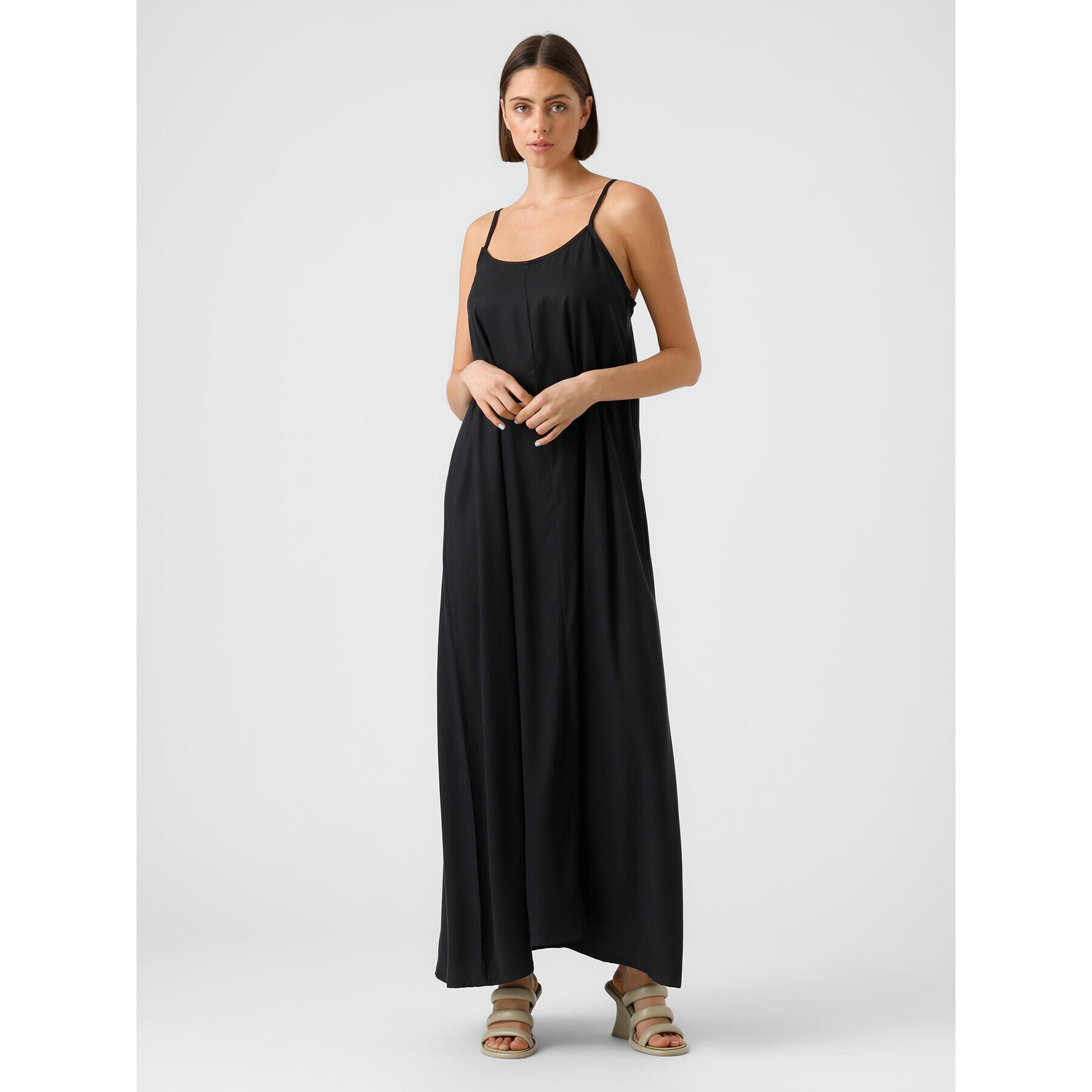 Vero Moda Vsakodnevna obleka Harper 10283677 Črna Loose Fit - Pepit.si