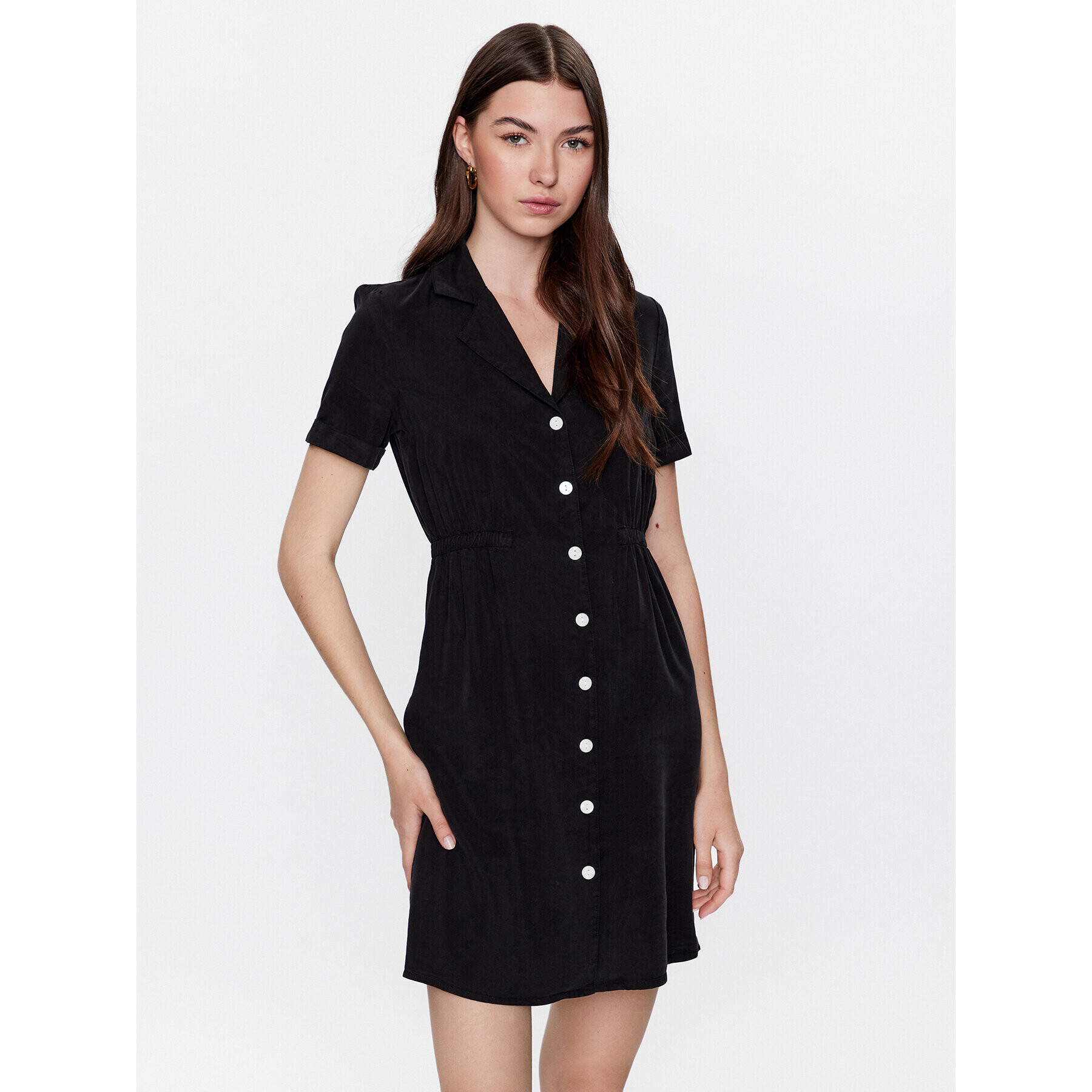 Vero Moda Srajčna obleka Harper 10283698 Črna Standard Fit - Pepit.si