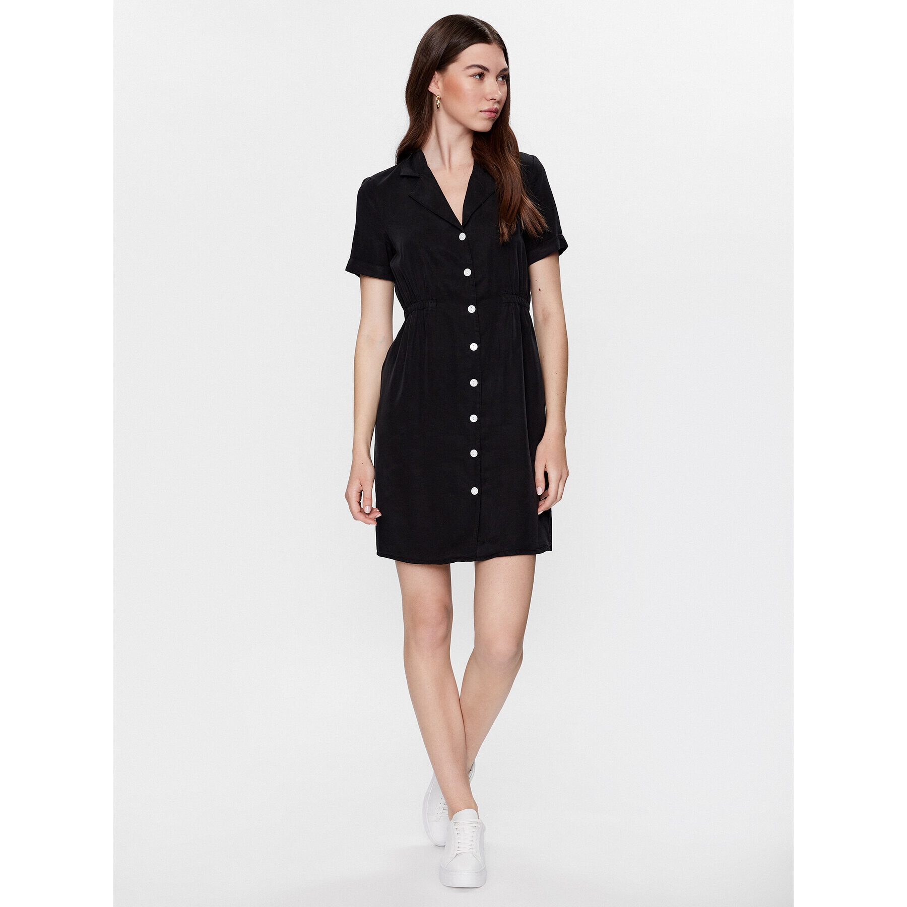 Vero Moda Srajčna obleka Harper 10283698 Črna Standard Fit - Pepit.si