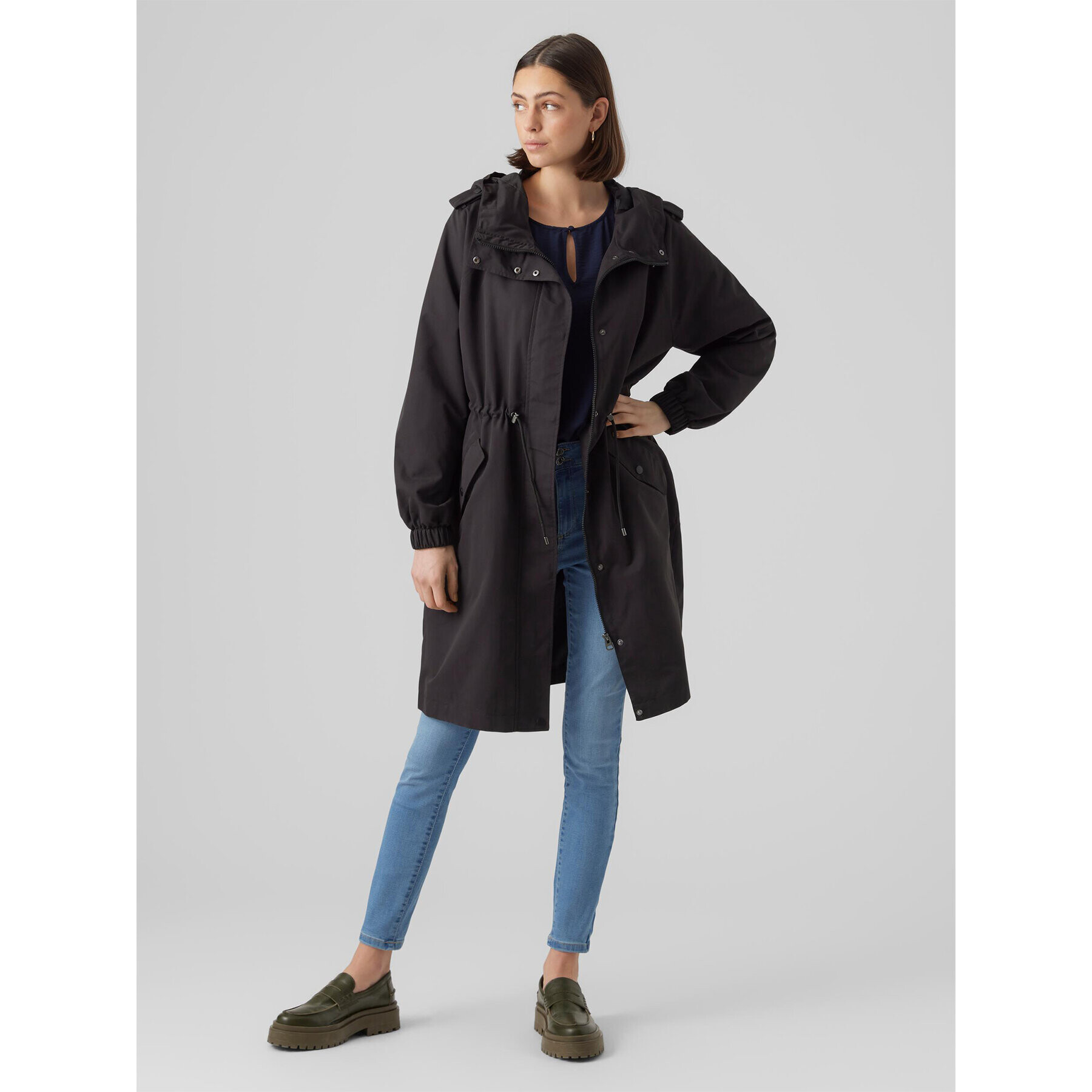 Vero Moda Parka Pernille Alison 10282329 Črna Regular Fit - Pepit.si