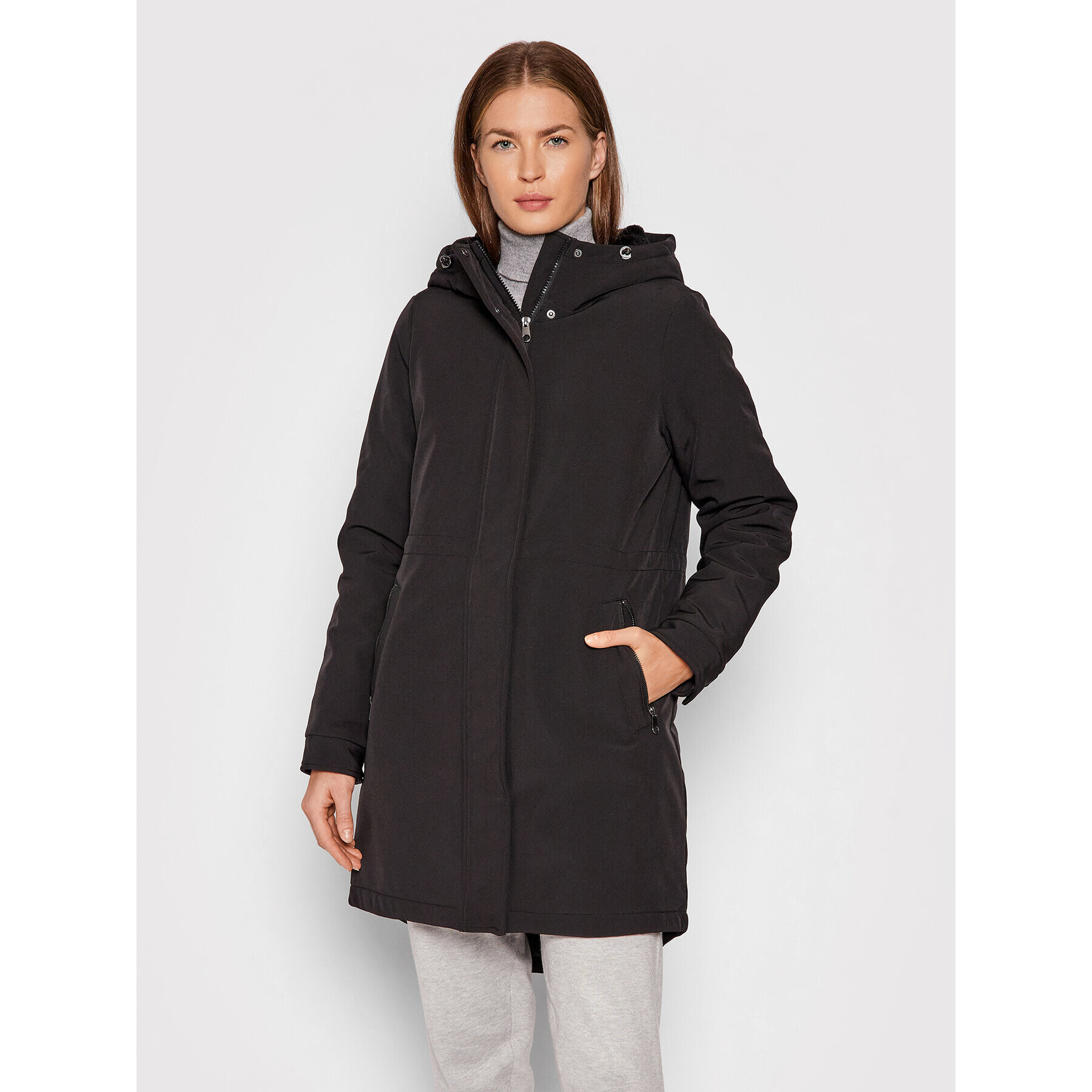 Vero Moda Parka Cleanmila 10235311 Črna Regular Fit - Pepit.si