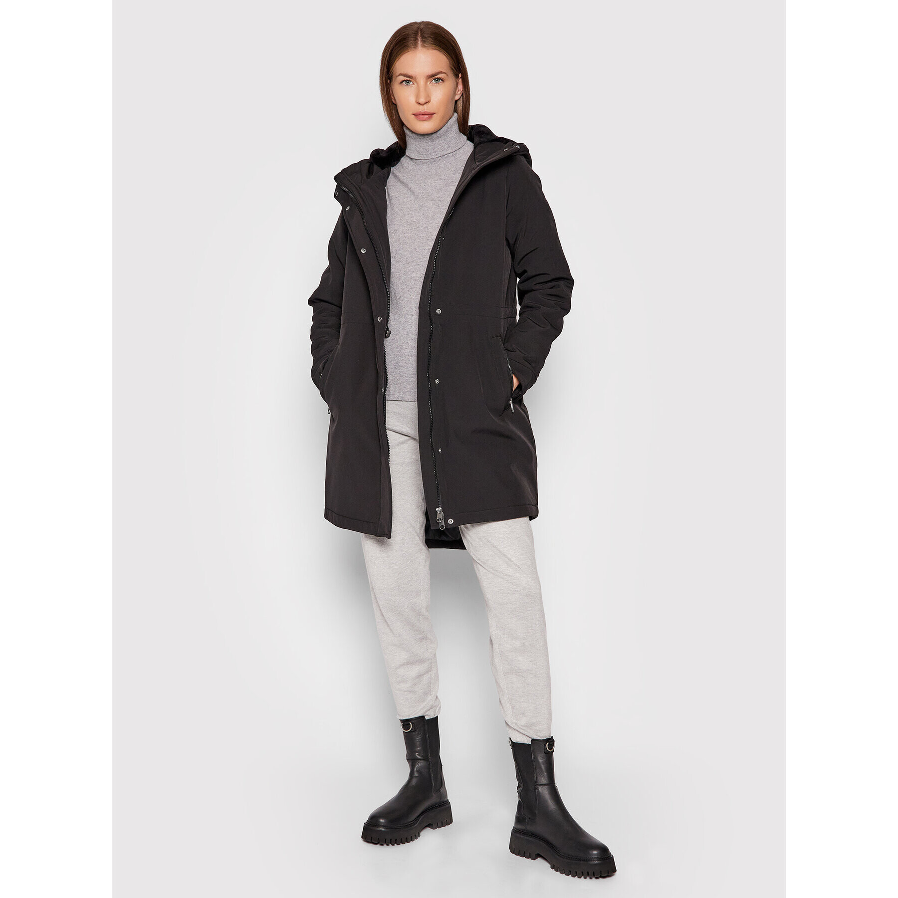 Vero Moda Parka Cleanmila 10235311 Črna Regular Fit - Pepit.si