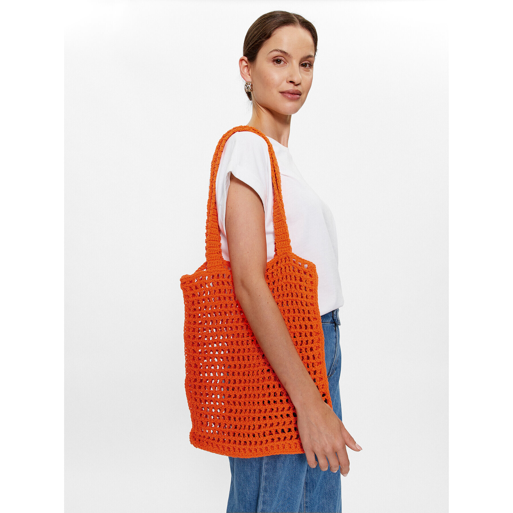 Vero Moda Ročna torba Alice 10286309 Oranžna - Pepit.si