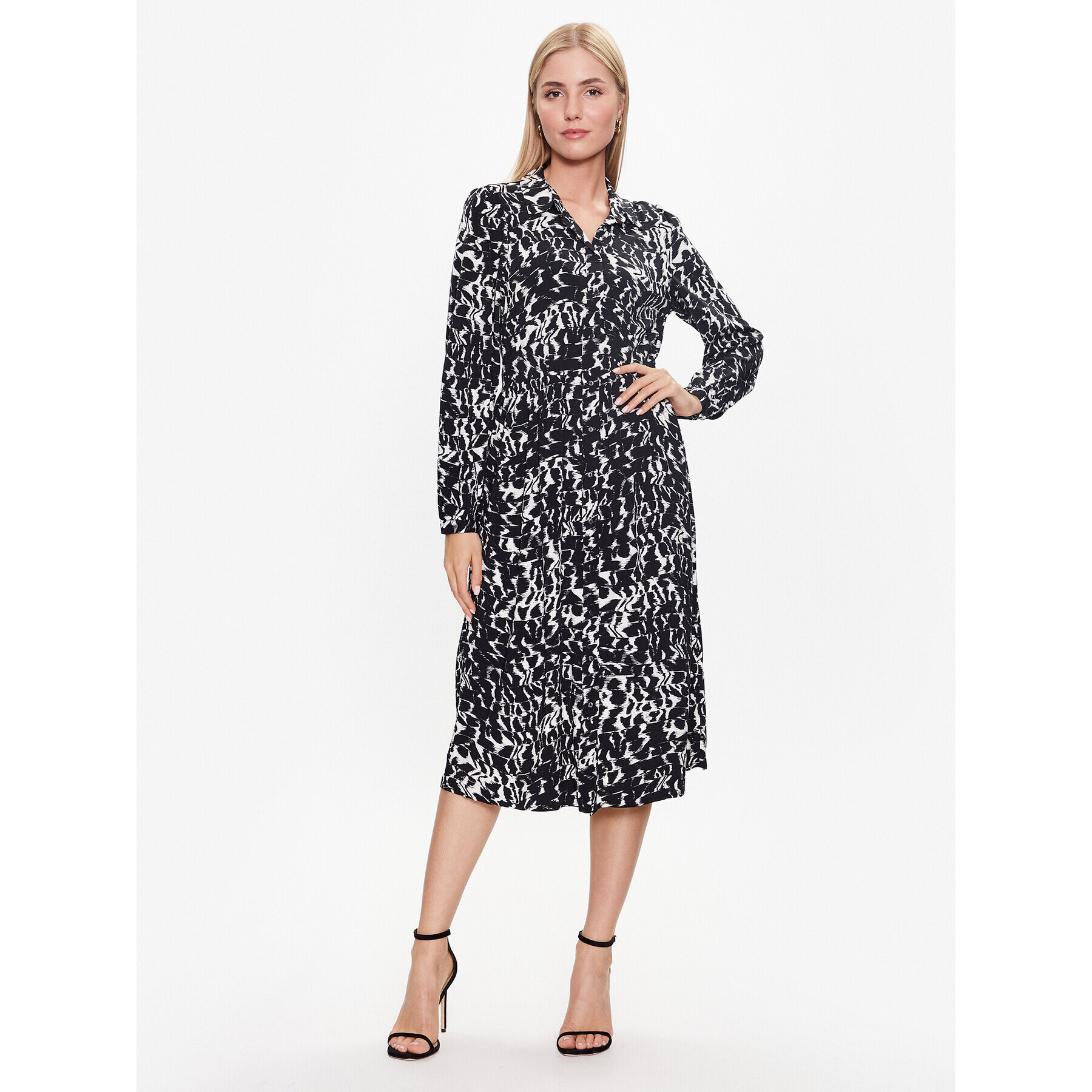 Vero Moda Srajčna obleka Rita 10282267 Črna Standard Fit - Pepit.si