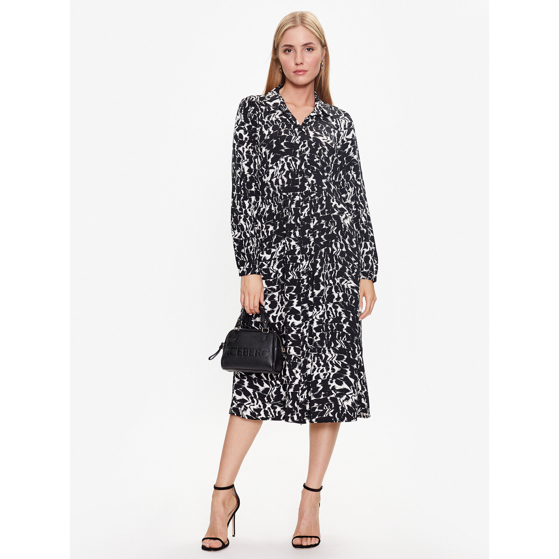 Vero Moda Srajčna obleka Rita 10282267 Črna Standard Fit - Pepit.si