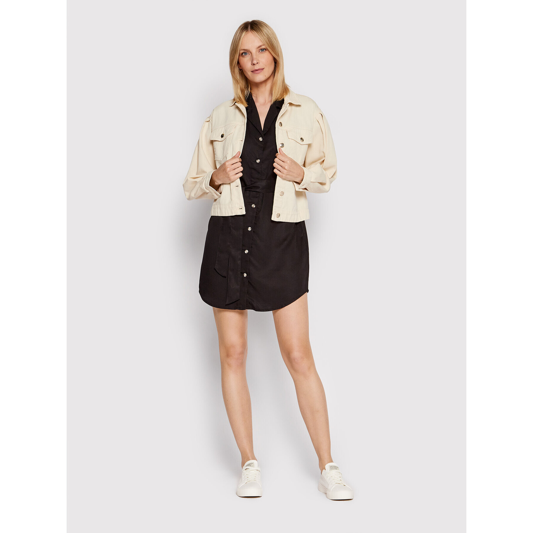 Vero Moda Srajčna obleka Tara 10264327 Črna Regular Fit - Pepit.si