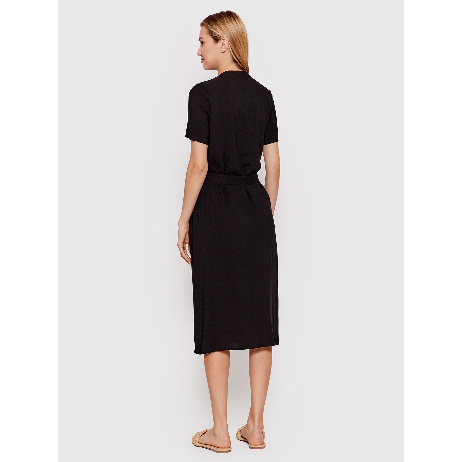 Vero Moda Srajčna obleka Vica 10258464 Črna Regular Fit - Pepit.si