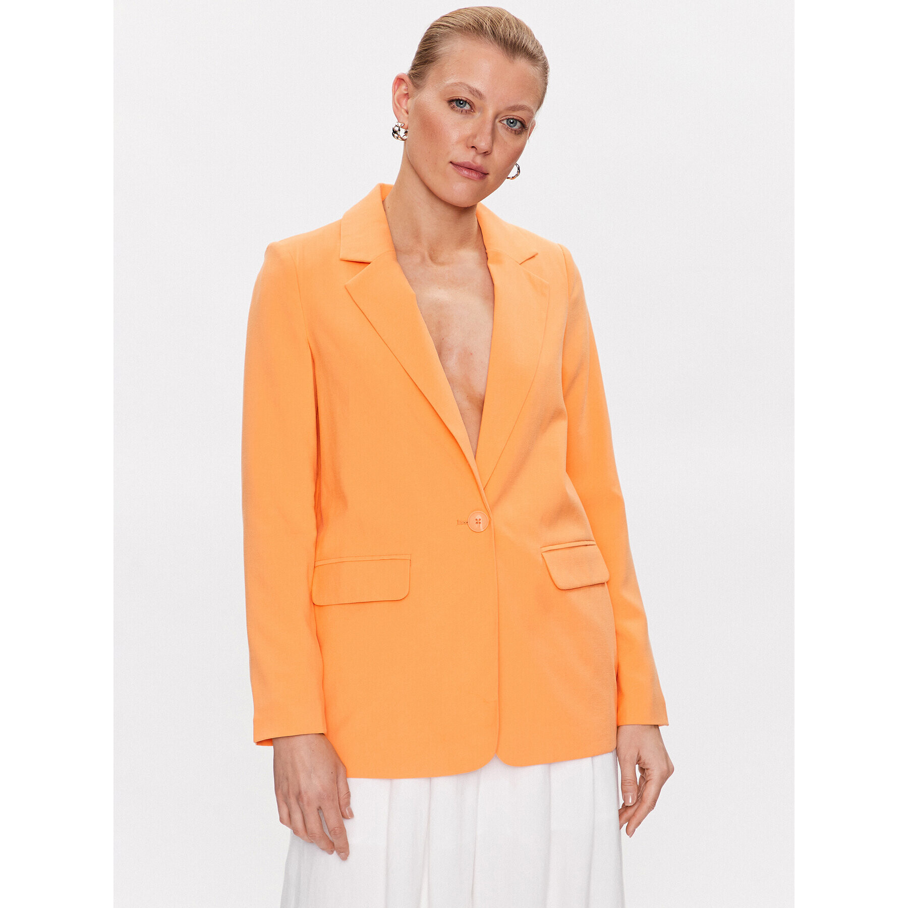 Vero Moda Suknjič Carmen 10287190 Oranžna Box Fit - Pepit.si