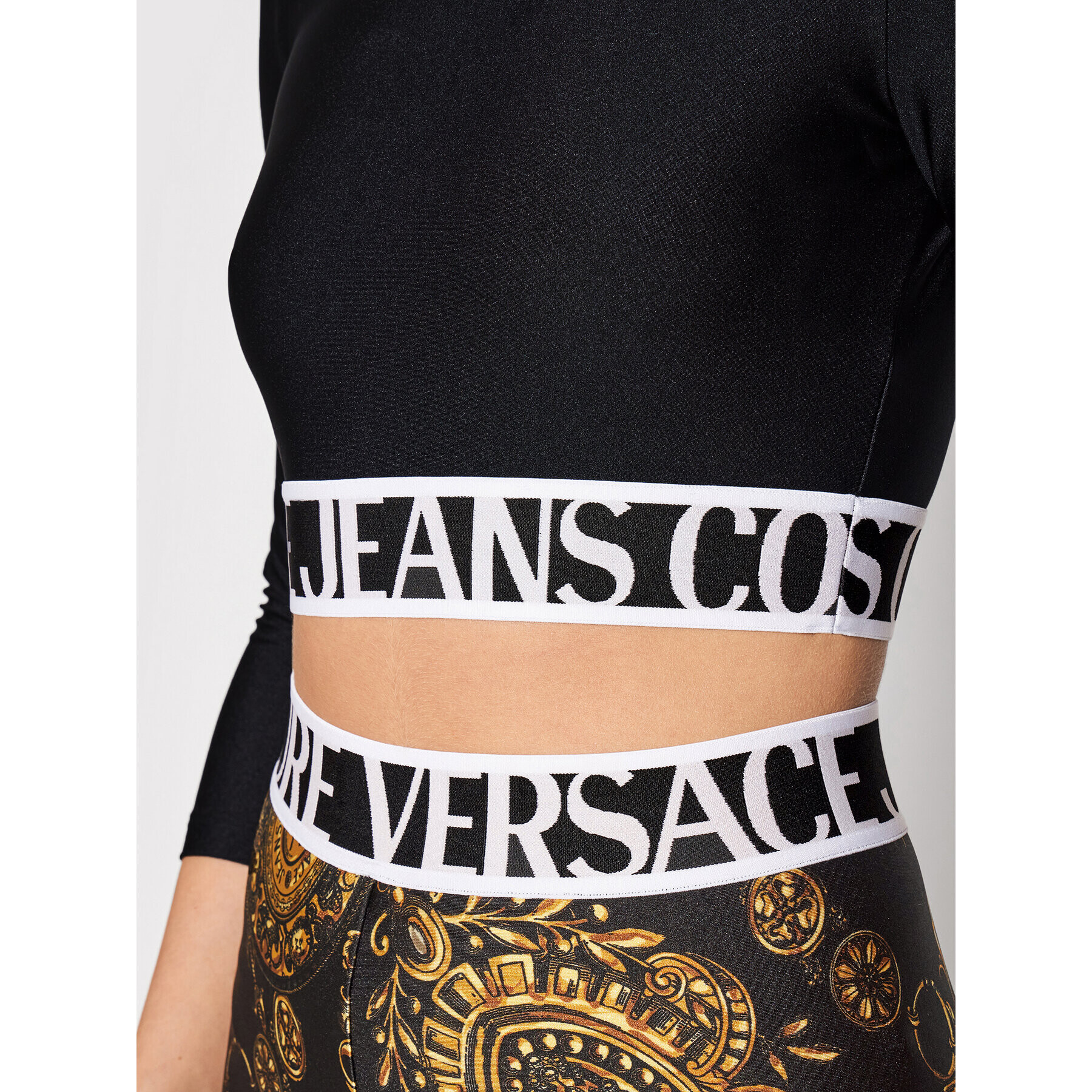 Versace Jeans Couture Bluza 71HAH218 Črna Slim Fit - Pepit.si