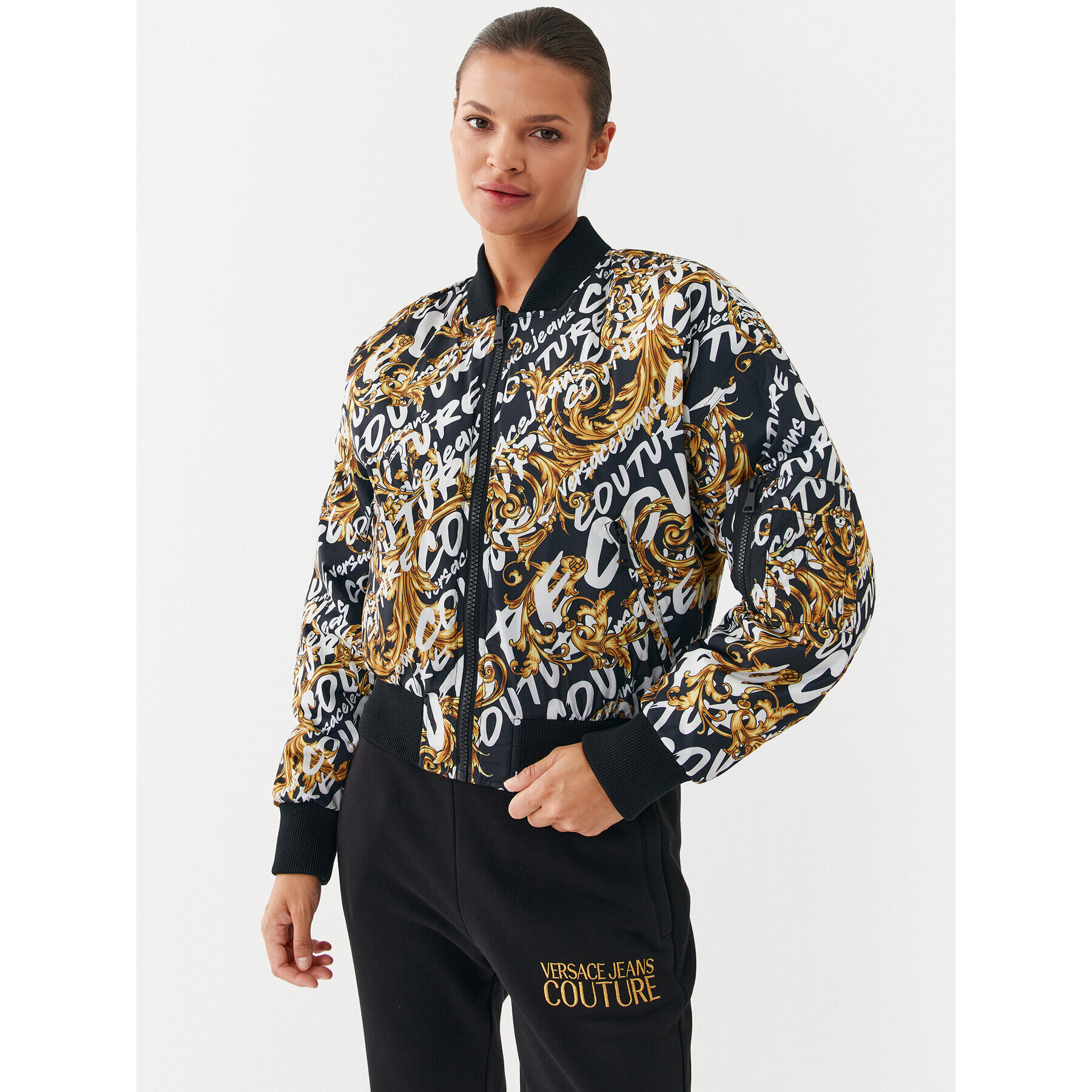 Versace Jeans Couture Bomber jakna 73HAT408 Pisana Relaxed Fit - Pepit.si