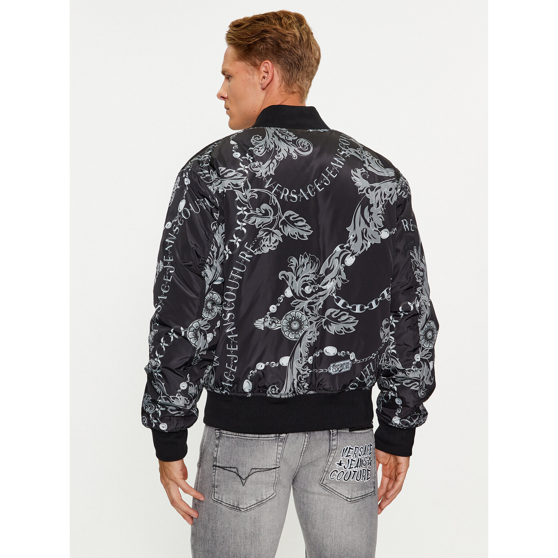 Versace Jeans Couture Bomber jakna 75GASD04 Črna Regular Fit - Pepit.si