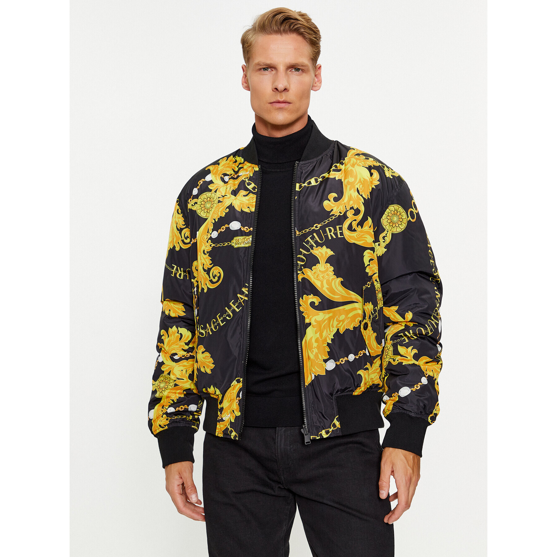 Versace Jeans Couture Bomber jakna 75GASD04 Črna Regular Fit - Pepit.si