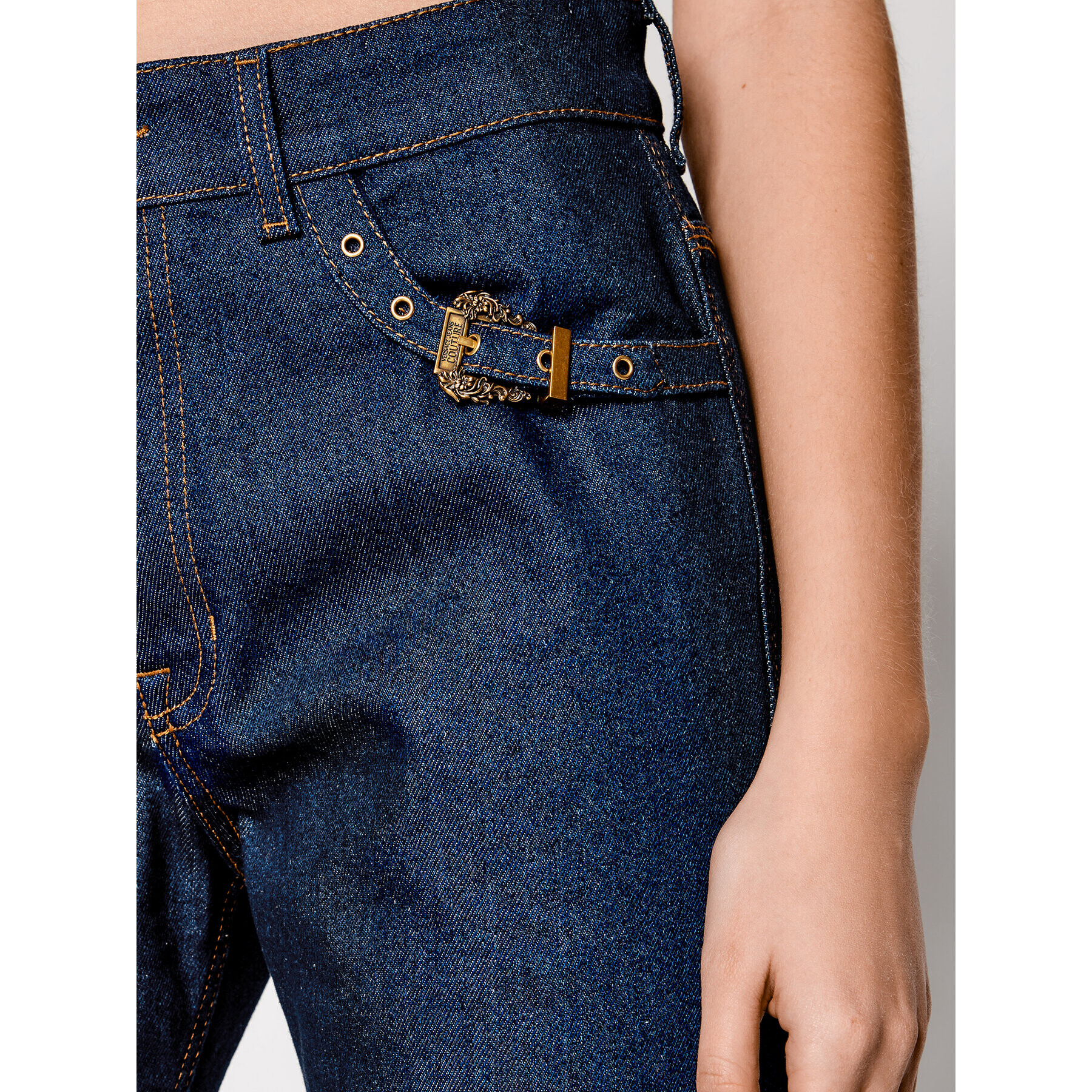 Versace Jeans Couture Jeans hlače 72HABI90 Modra Slim Fit - Pepit.si