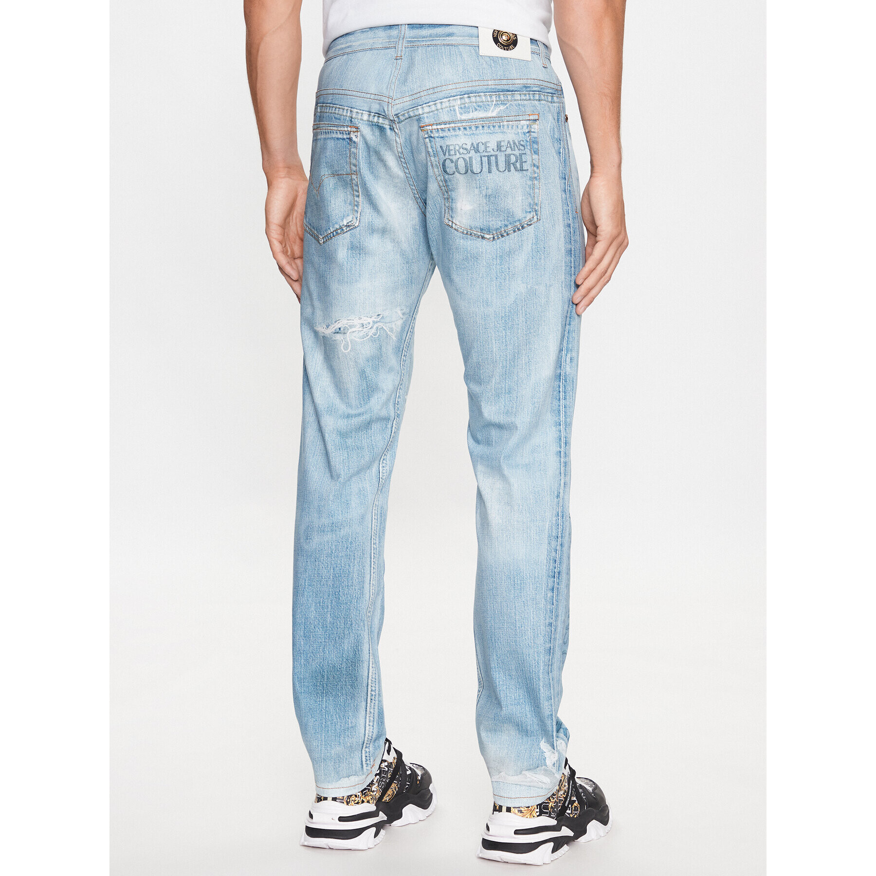 Versace Jeans Couture Jeans hlače 74GAB59P Modra Regular Fit - Pepit.si