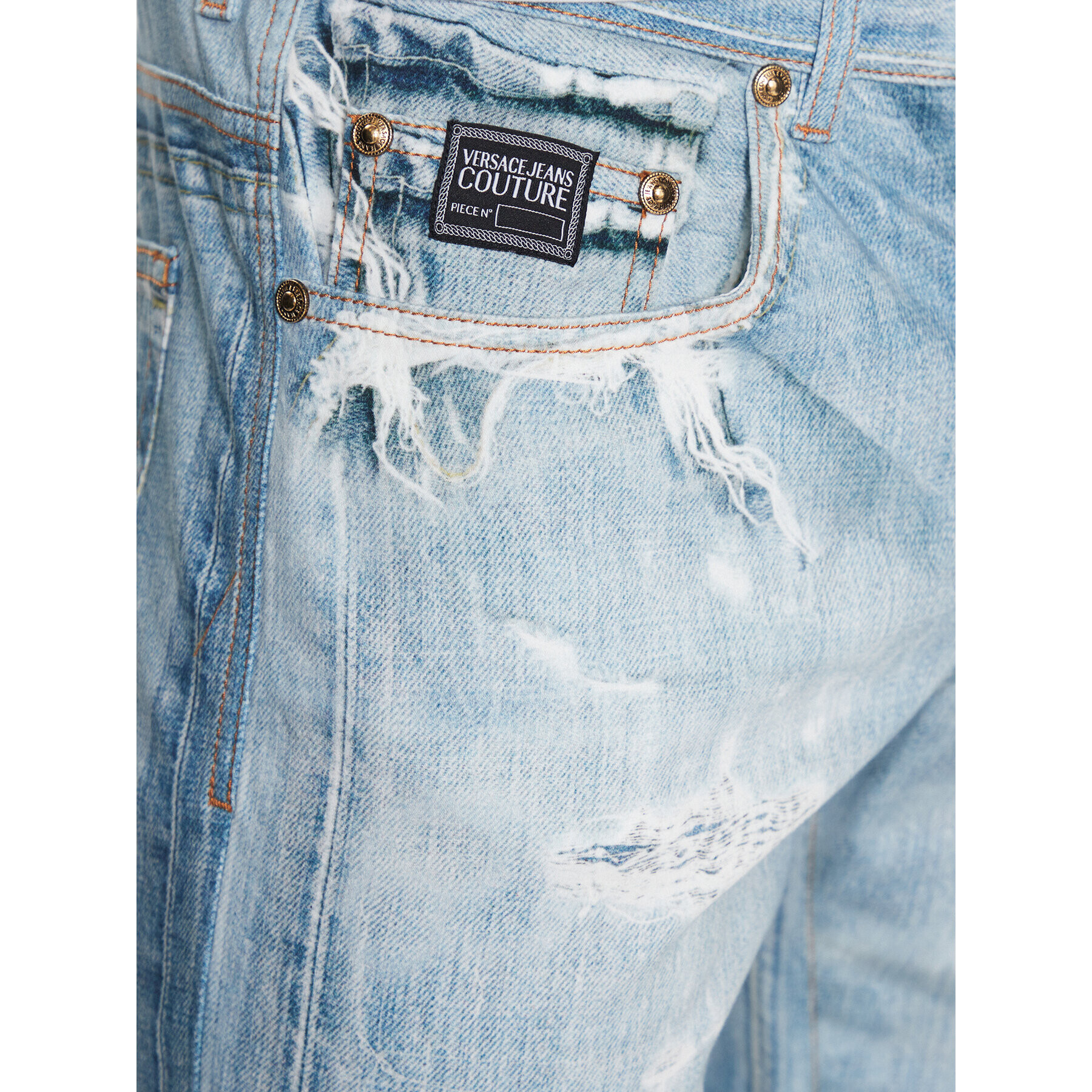 Versace Jeans Couture Jeans hlače 74GAB59P Modra Regular Fit - Pepit.si