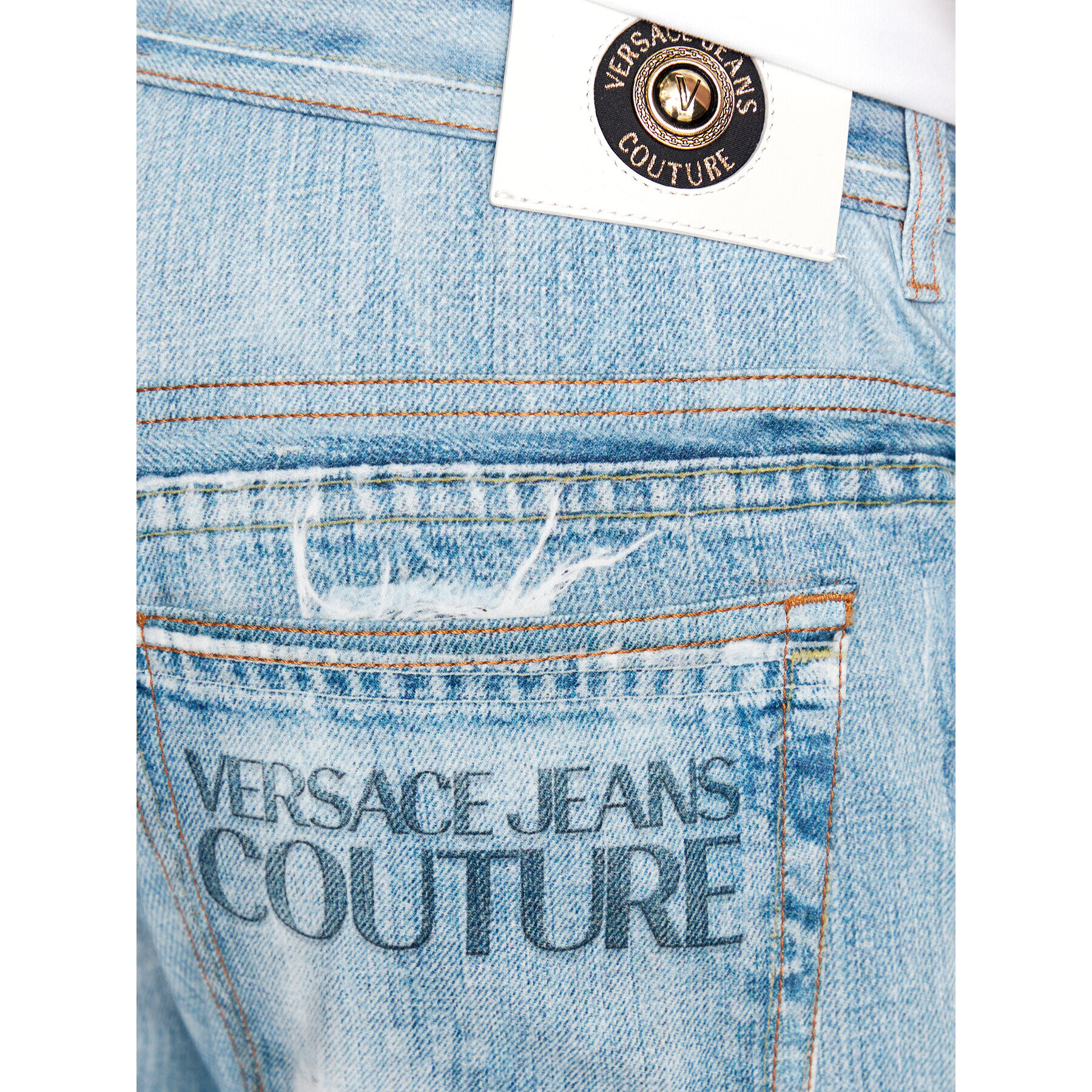 Versace Jeans Couture Jeans hlače 74GAB59P Modra Regular Fit - Pepit.si