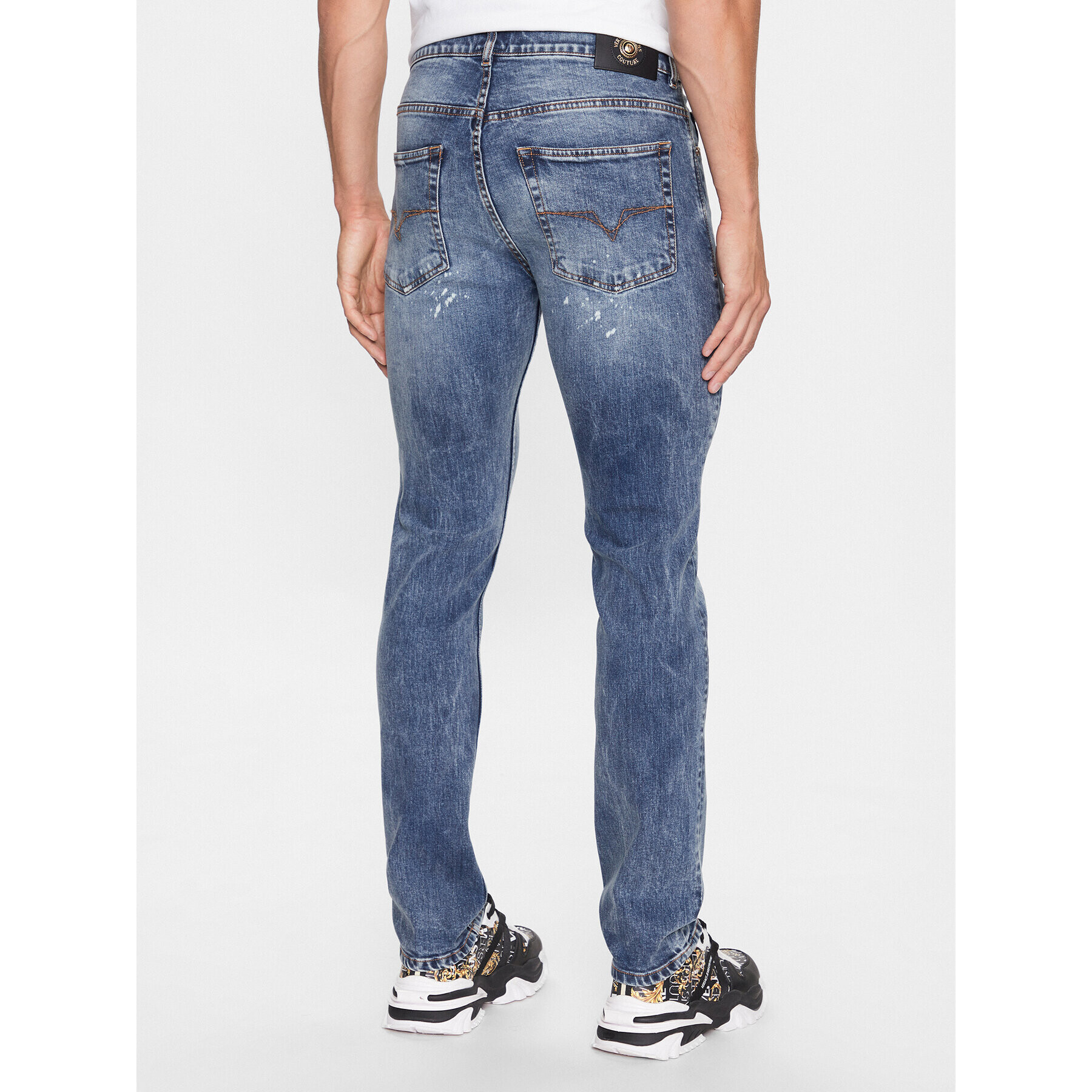 Versace Jeans Couture Jeans hlače 74GAB5S0 Modra Slim Fit - Pepit.si