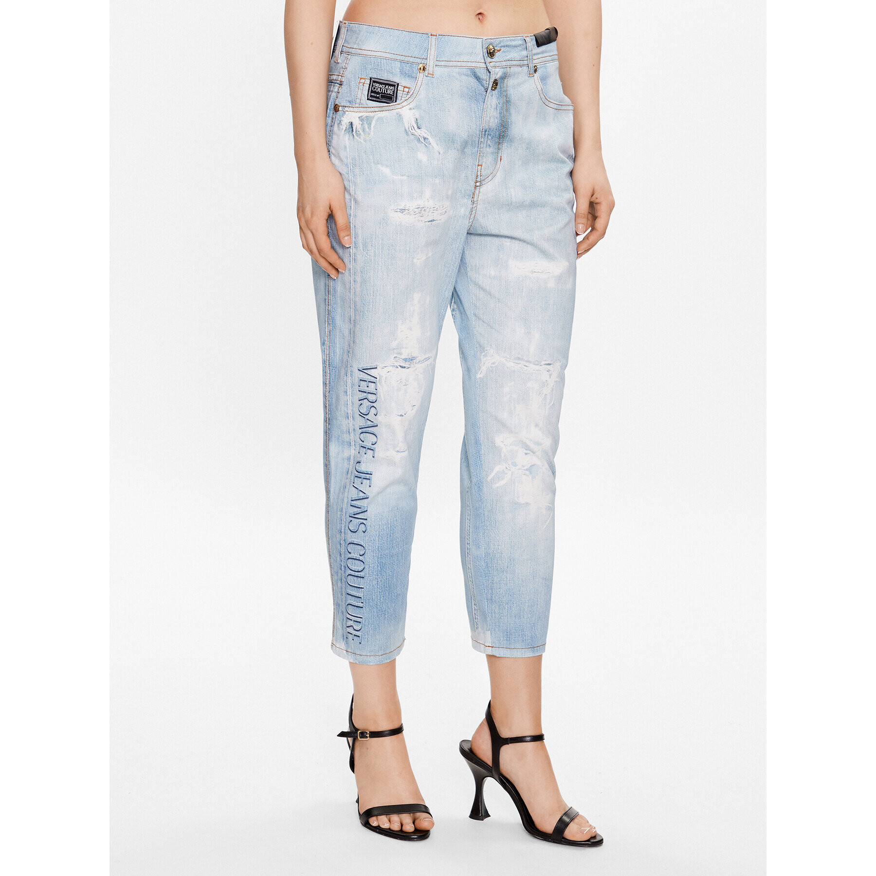 Versace Jeans Couture Jeans hlače 74HAB53P Modra Regular Fit - Pepit.si