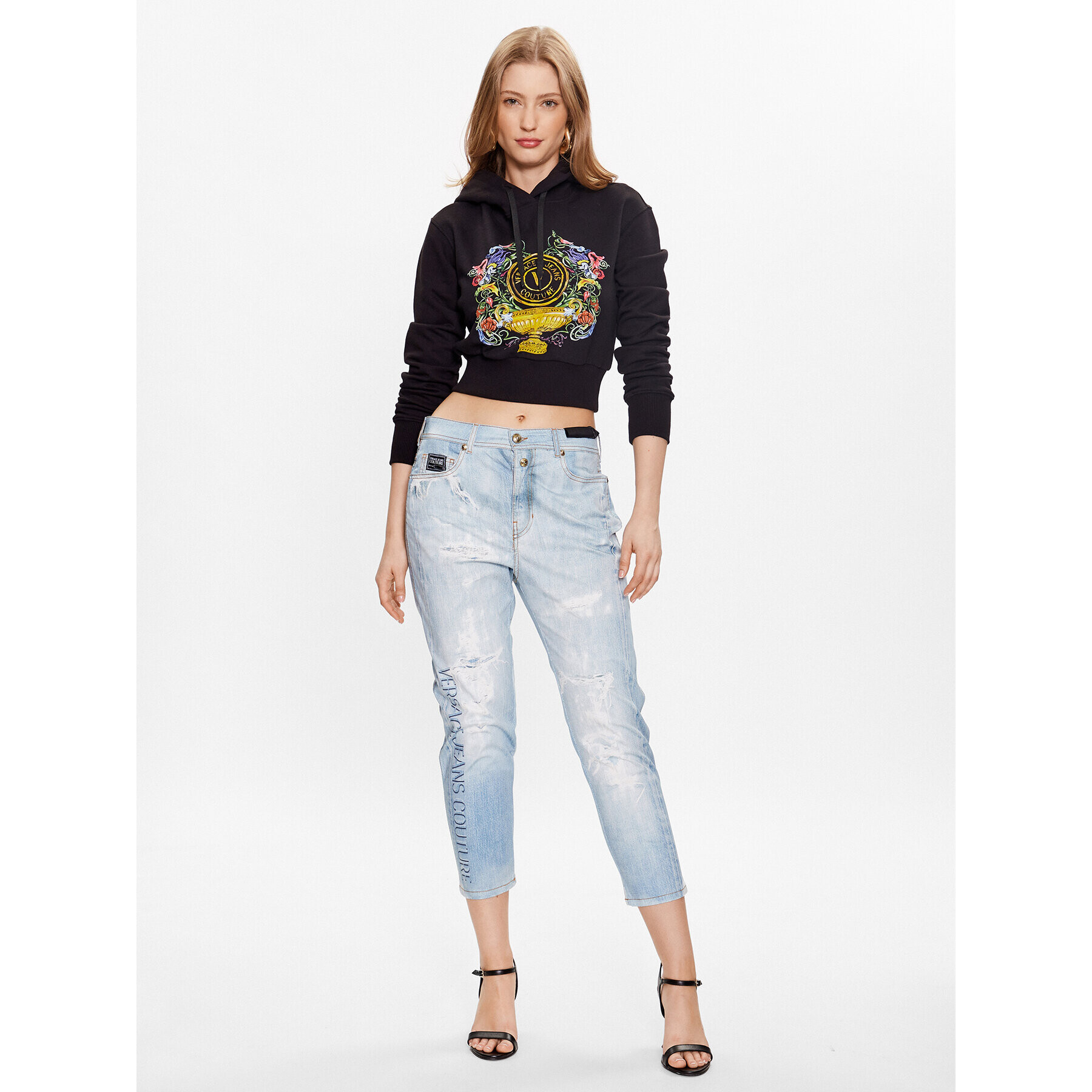 Versace Jeans Couture Jeans hlače 74HAB53P Modra Regular Fit - Pepit.si