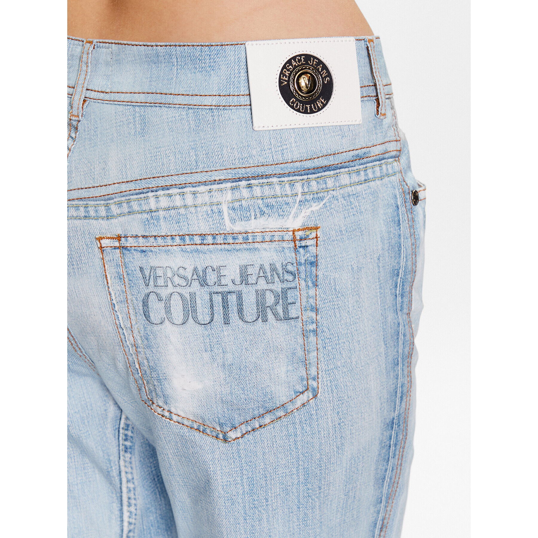 Versace Jeans Couture Jeans hlače 74HAB53P Modra Regular Fit - Pepit.si