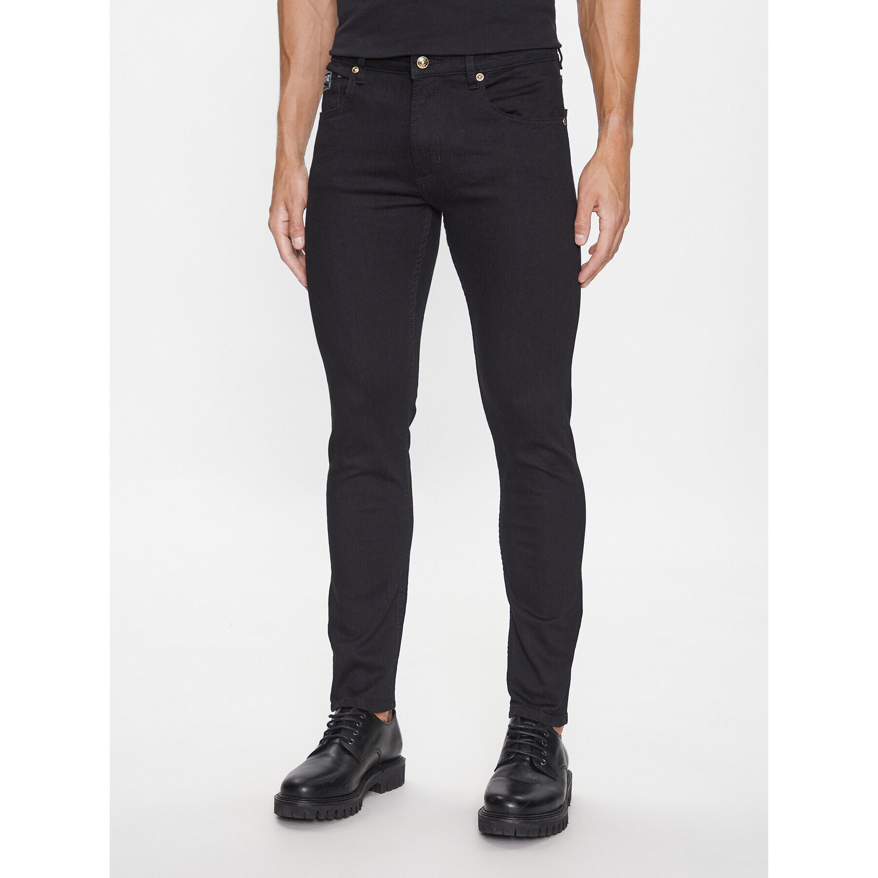 Versace Jeans Couture Jeans hlače 75GAB5D0 Črna Skinny Fit - Pepit.si