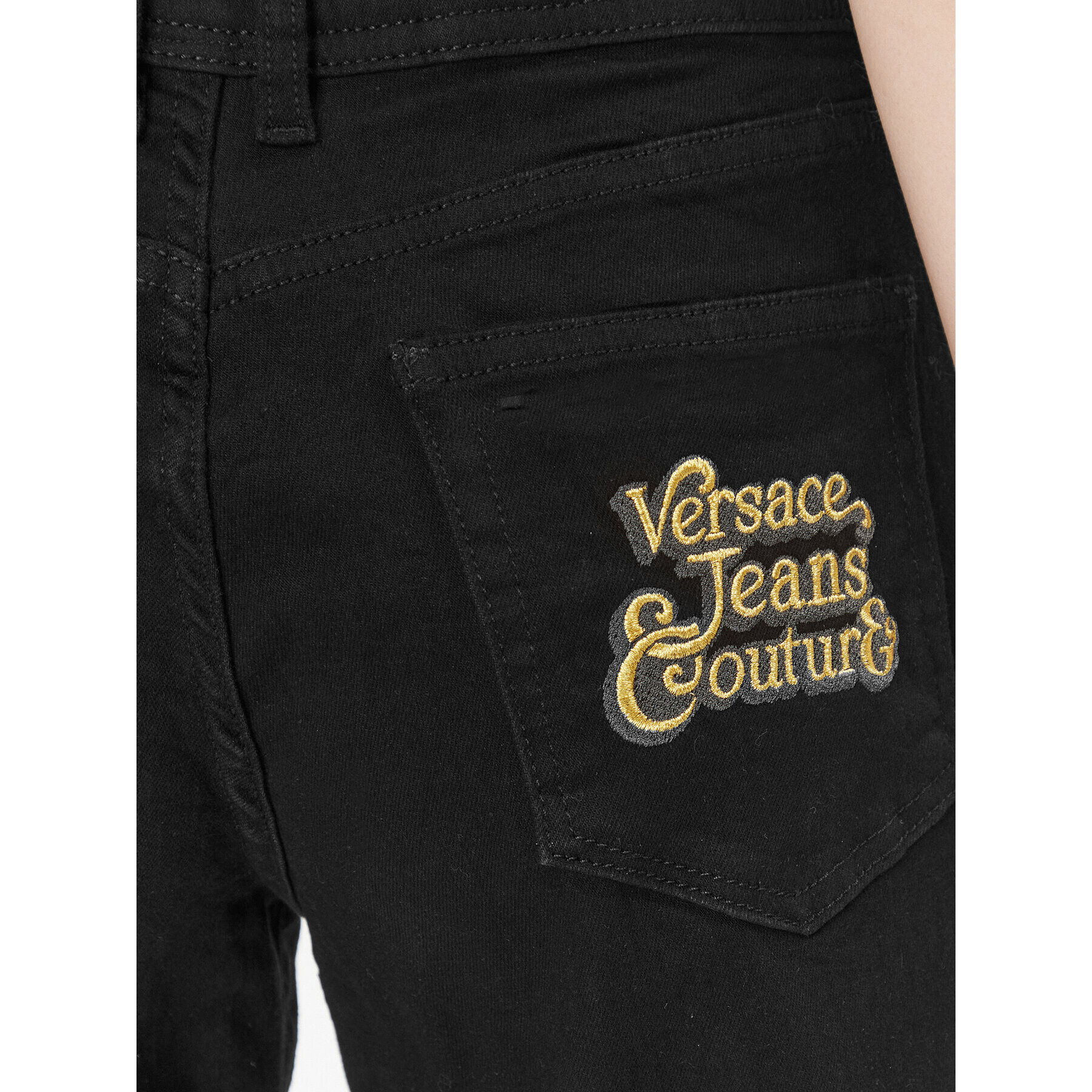 Versace Jeans Couture Jeans hlače 75HAB561 Črna Flare Fit - Pepit.si