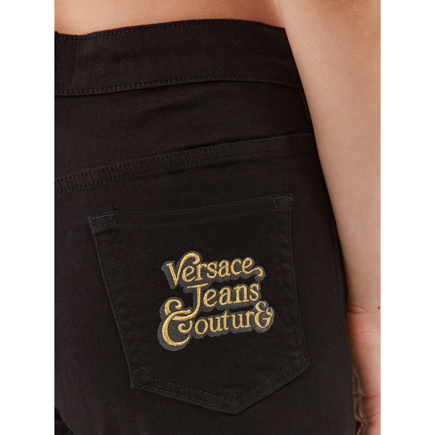 Versace Jeans Couture Jeans hlače 75HAB5B1 Črna Regular Fit - Pepit.si