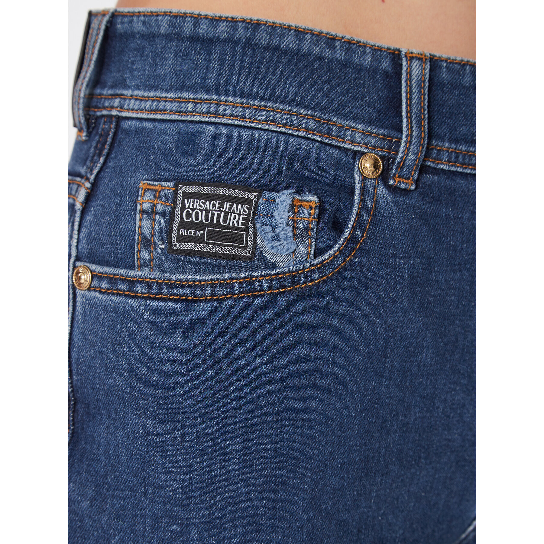 Versace Jeans Couture Jeans hlače Nina 73HAB5TM Mornarsko modra Relaxed Fit - Pepit.si