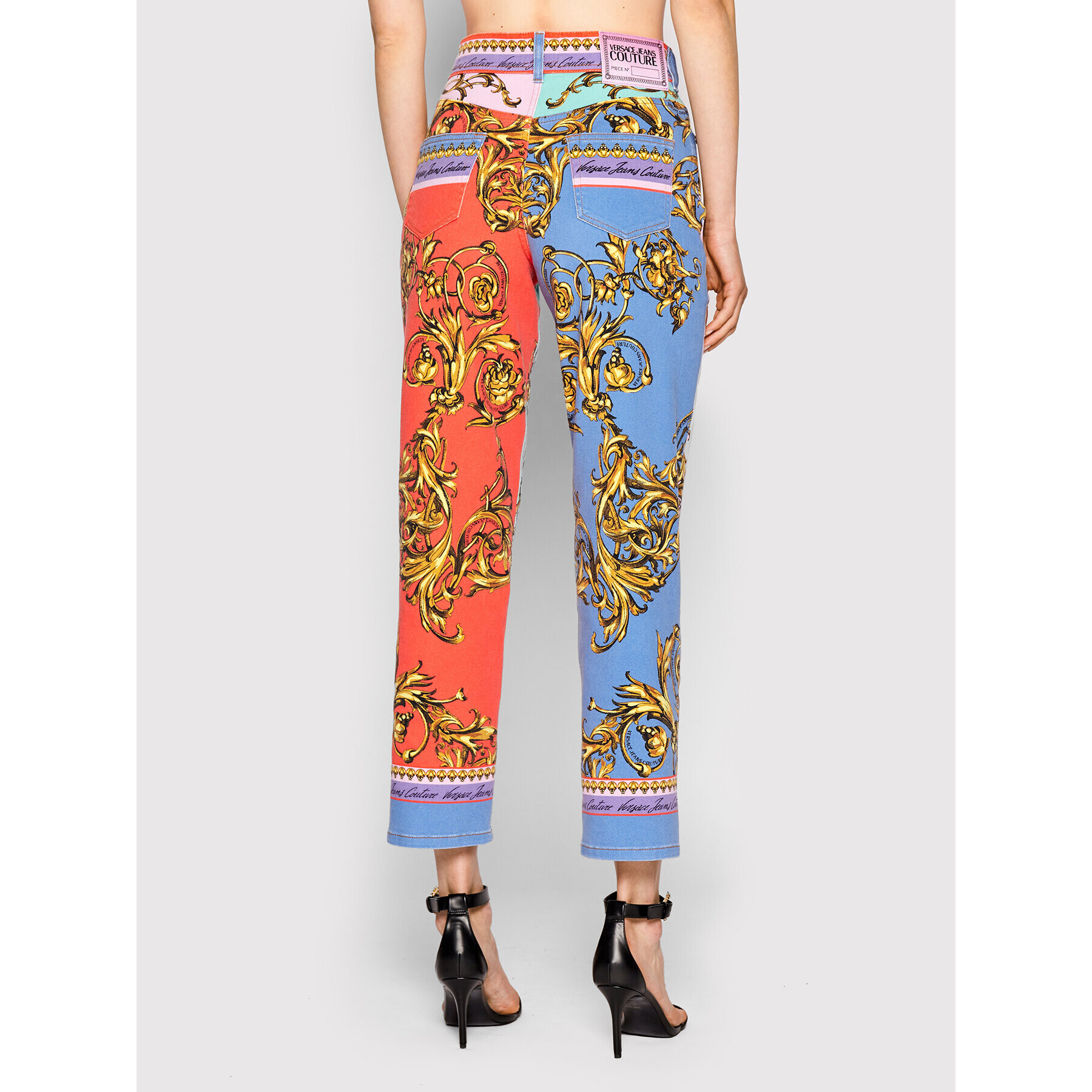 Versace Jeans Couture Jeans hlače Nina Panel 72HAB5TP Pisana Relaxed Fit - Pepit.si