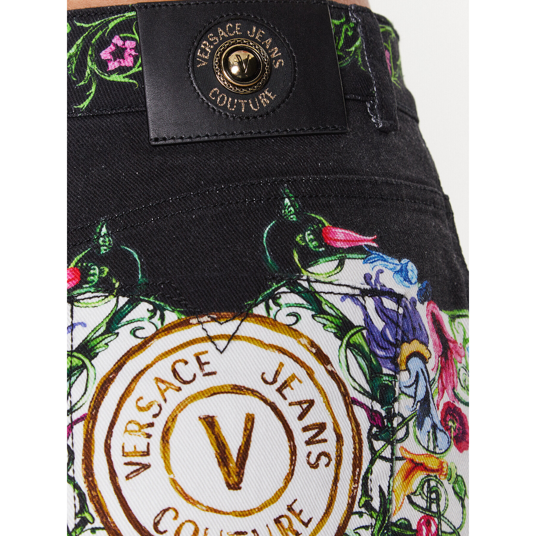 Versace Jeans Couture Jeans kratke hlače 74HAD51P Črna Regular Fit - Pepit.si