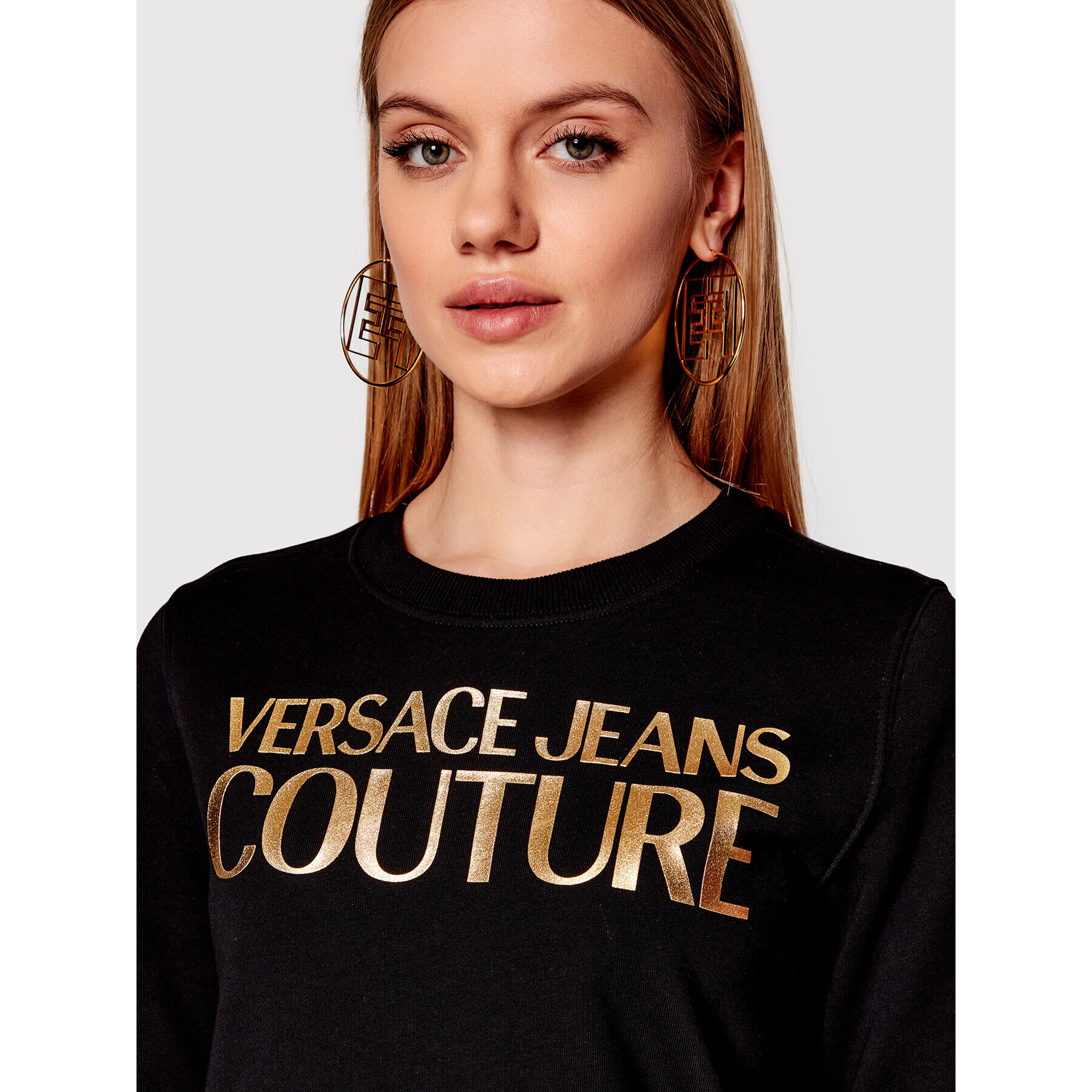 Versace Jeans Couture Jopa Logo 72HAIT01 Črna Regular Fit - Pepit.si