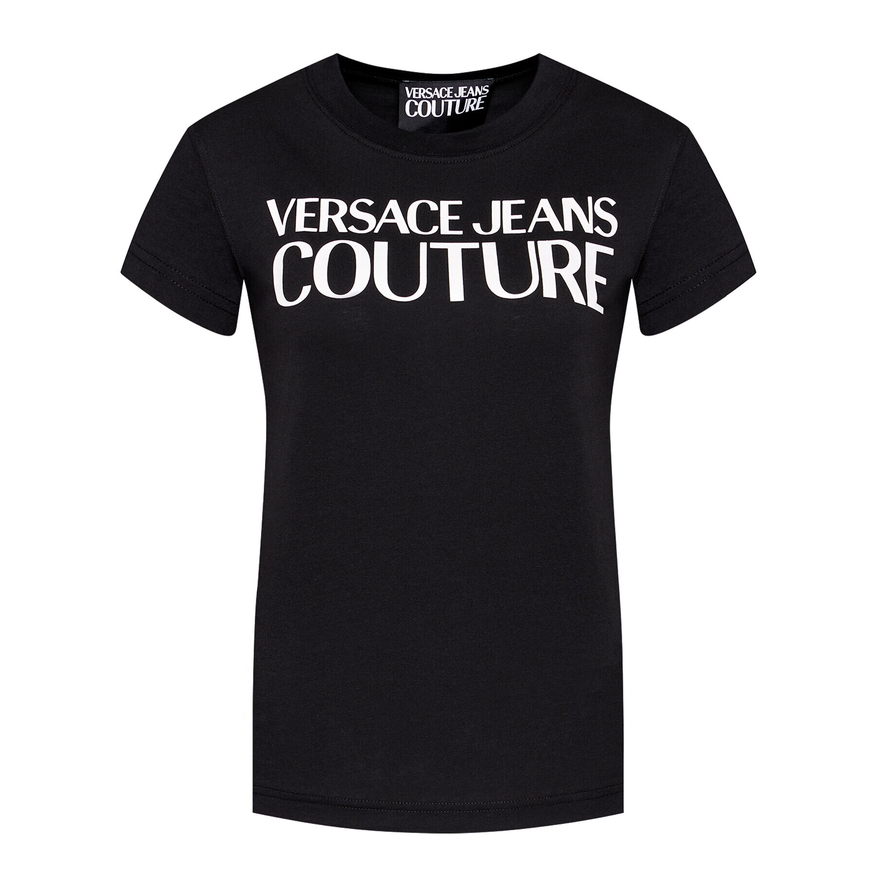 Versace Jeans Couture Majica 71HAHF00 Črna Regular Fit - Pepit.si