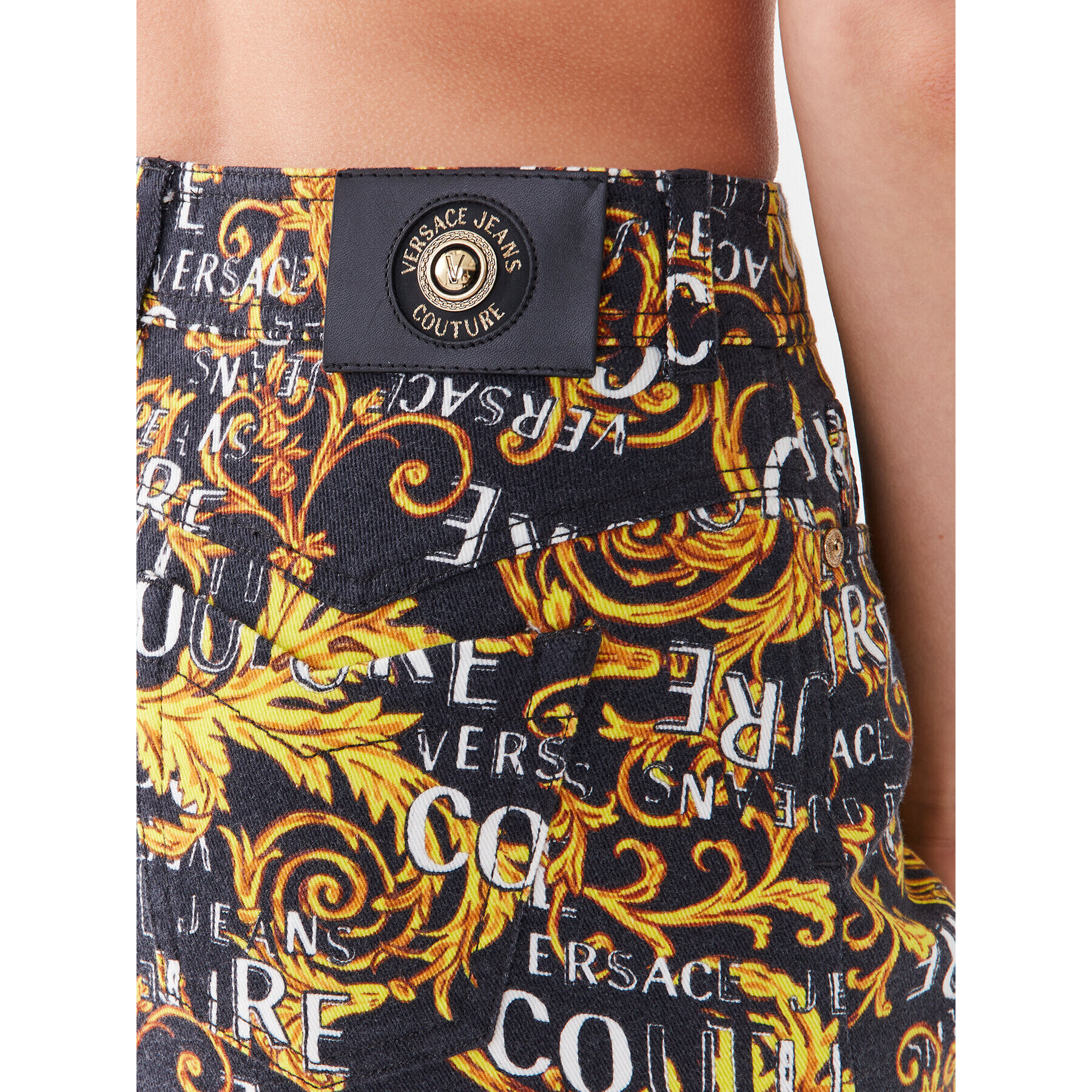 Versace Jeans Couture Mini krilo 74HAE855 Črna Regular Fit - Pepit.si