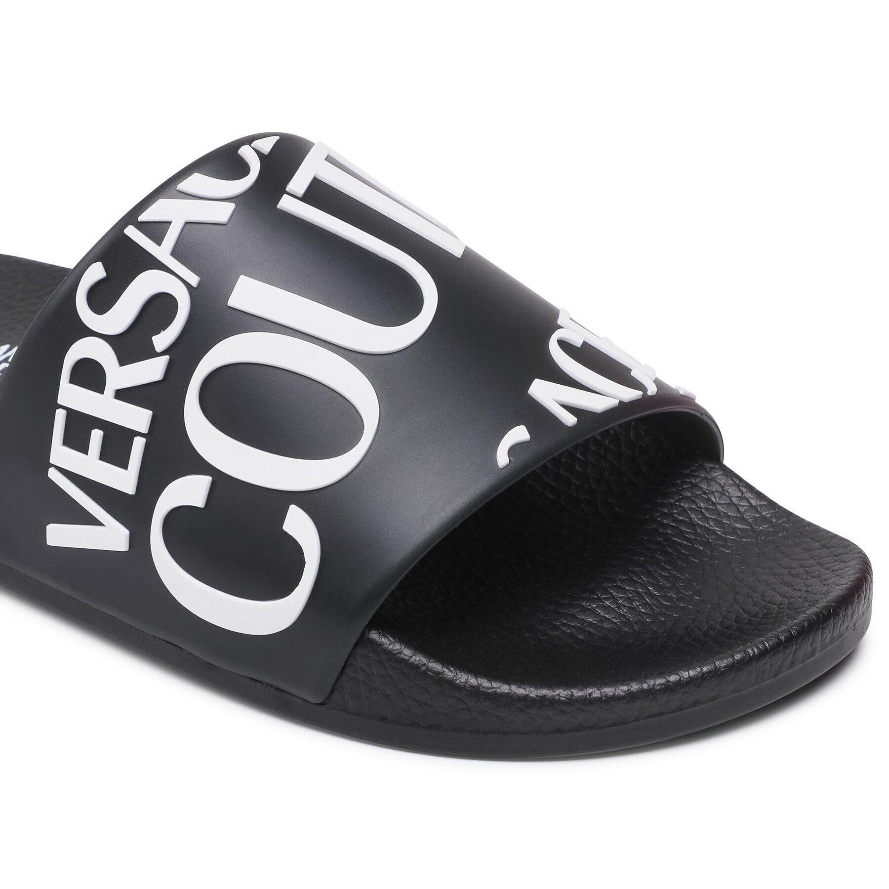 Versace Jeans Couture Natikači 71VA3SQ1 Črna - Pepit.si