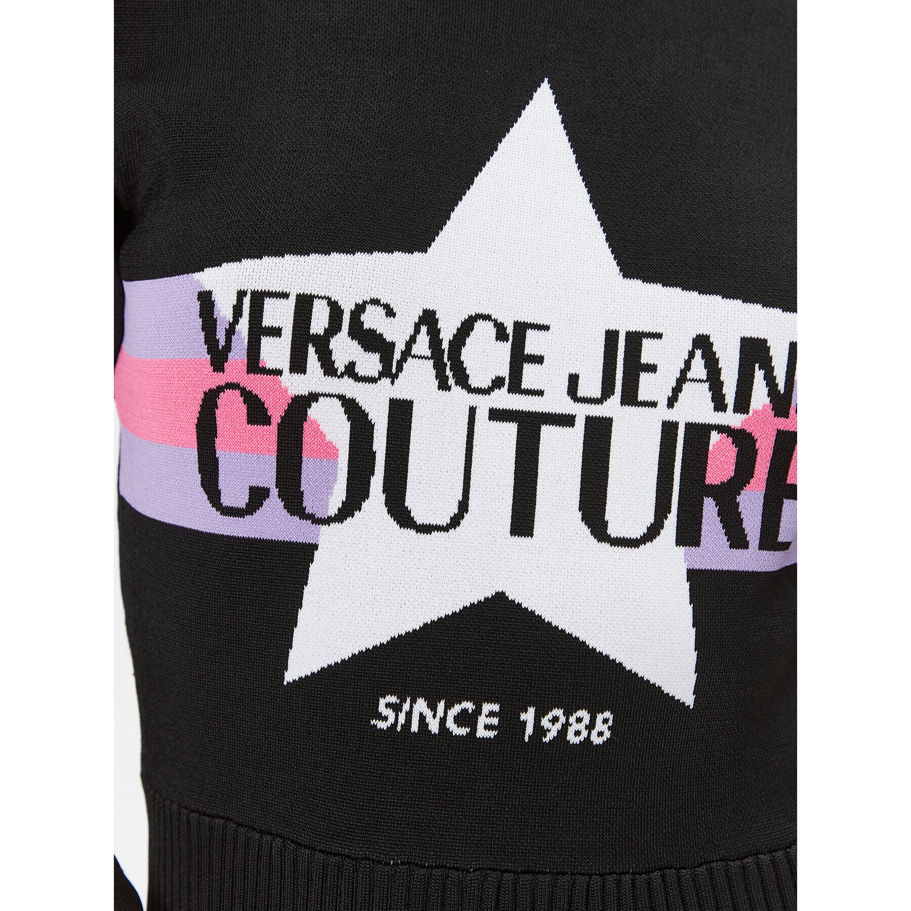 Versace Jeans Couture Pletena obleka 75HAOM51 Črna Regular Fit - Pepit.si