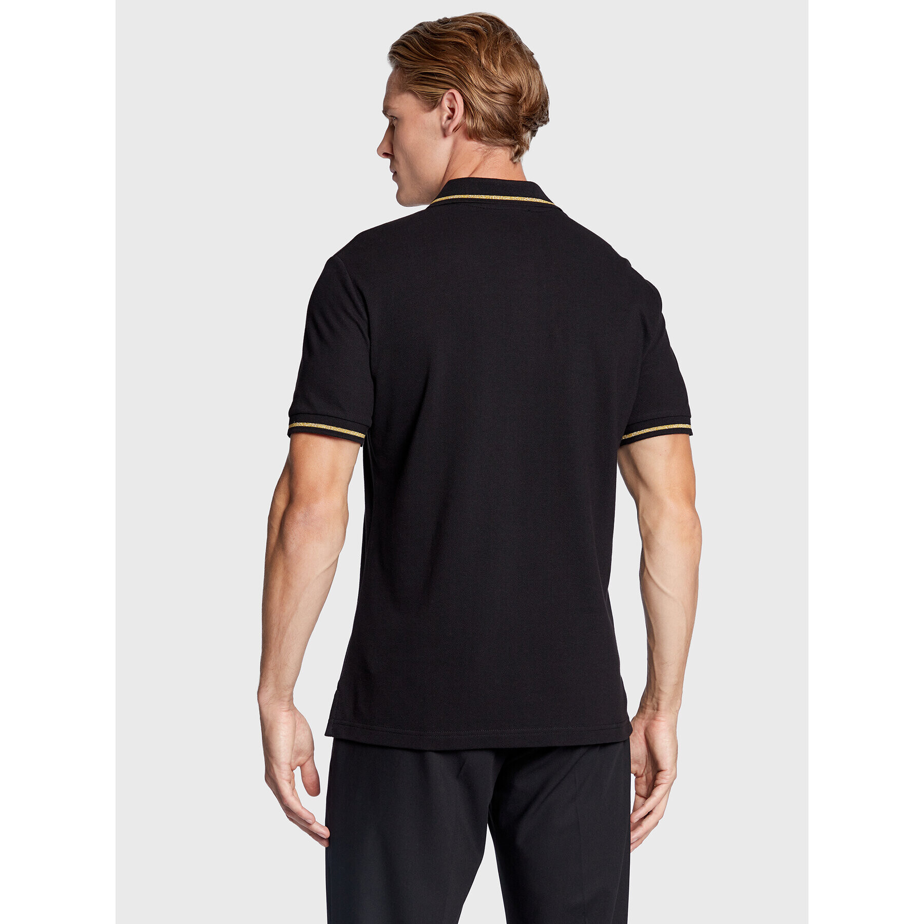 Versace Jeans Couture Polo majica 73GAGT03 Črna Regular Fit - Pepit.si