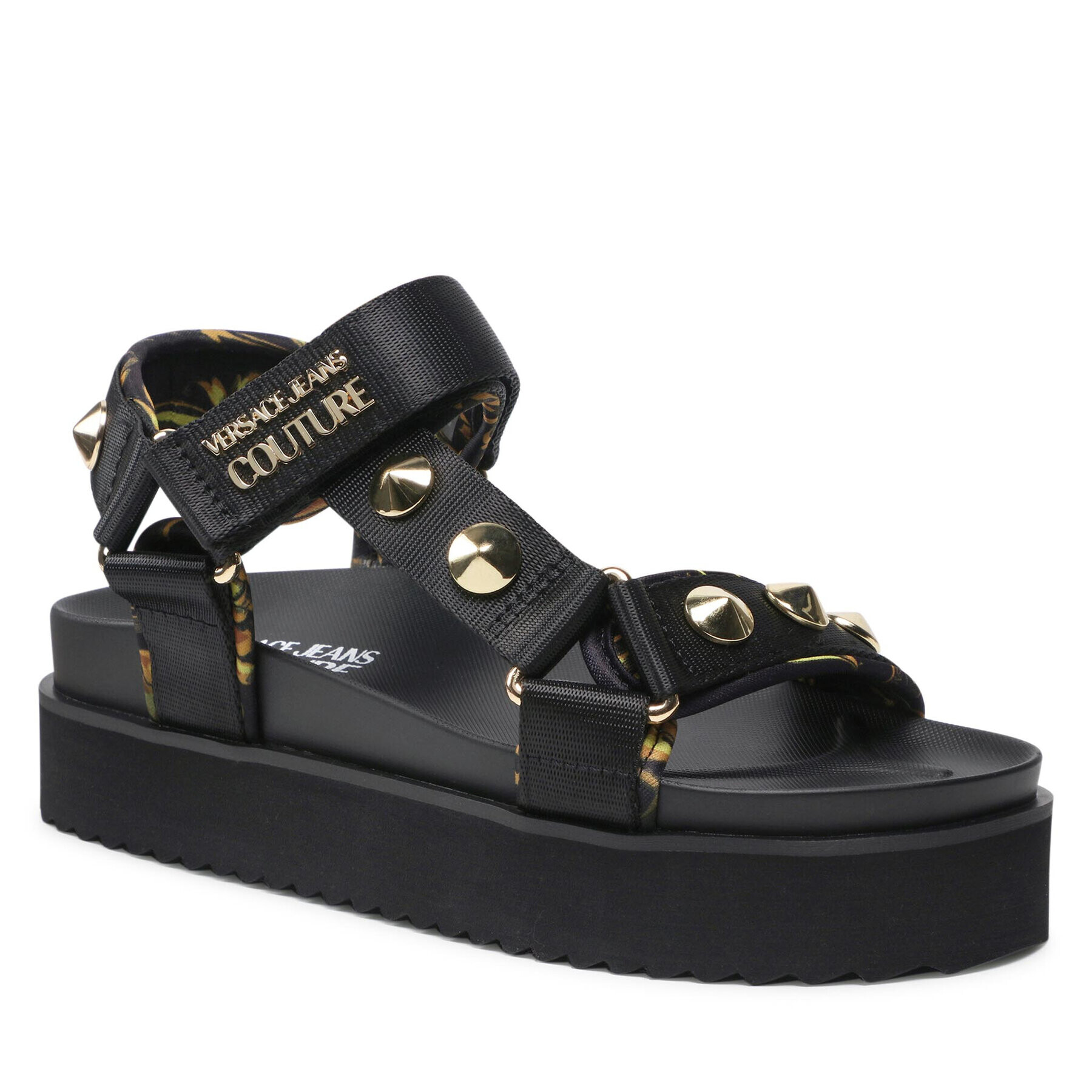 Versace Jeans Couture Sandali 72VA3SM2 Črna - Pepit.si