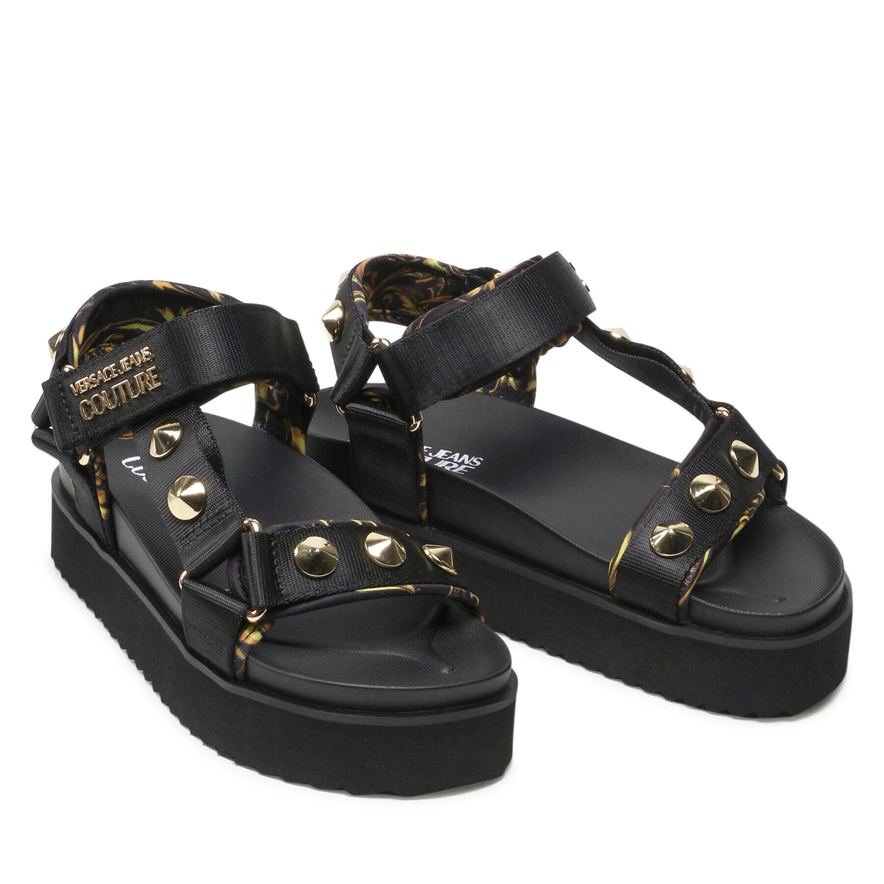 Versace Jeans Couture Sandali 72VA3SM2 Črna - Pepit.si