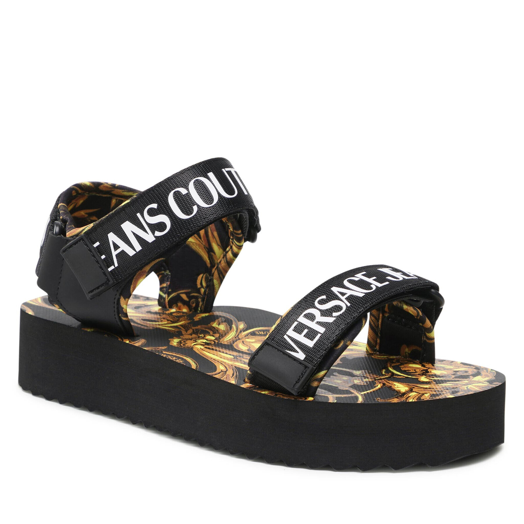 Versace Jeans Couture Sandali 72VA3SX4 Črna - Pepit.si