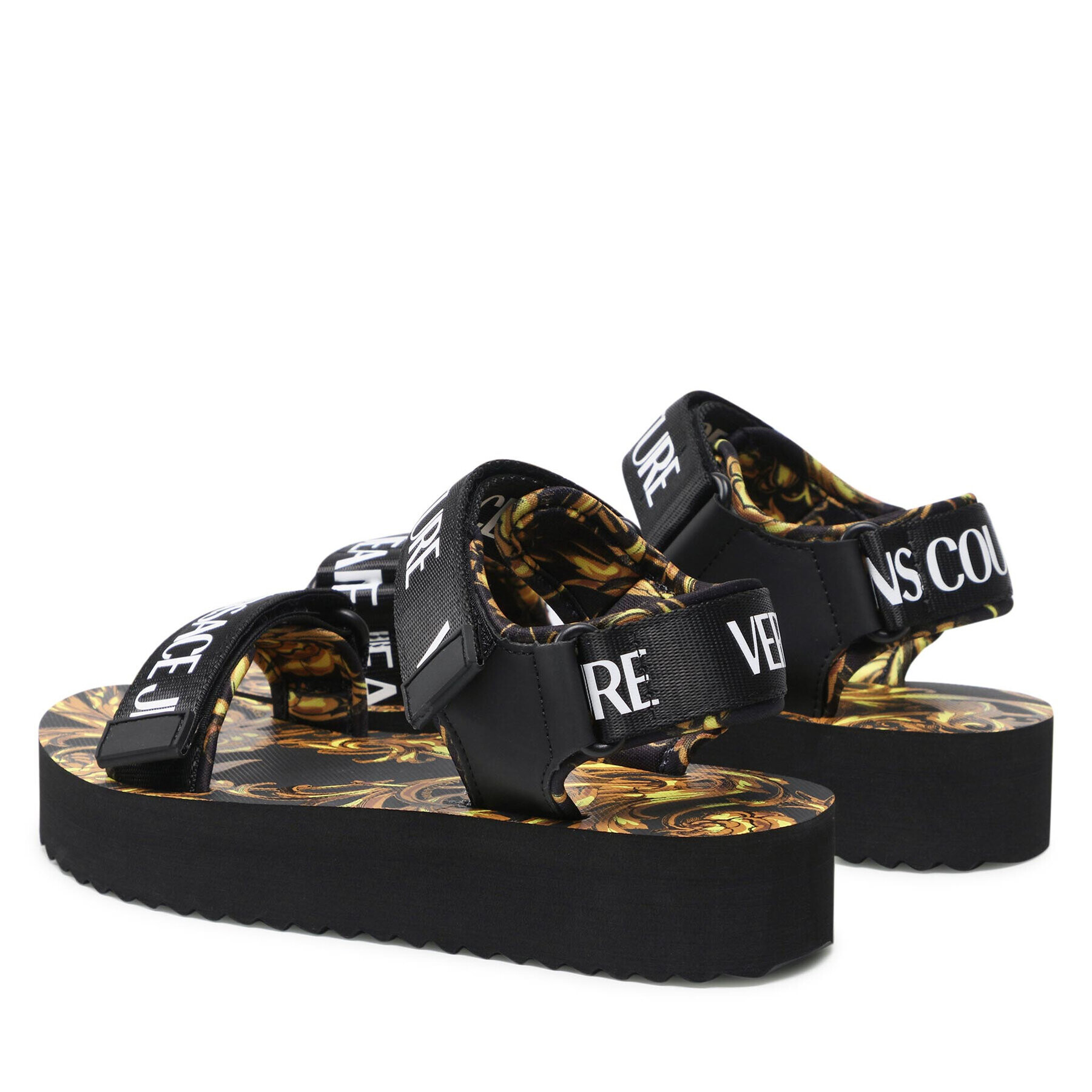 Versace Jeans Couture Sandali 72VA3SX4 Črna - Pepit.si