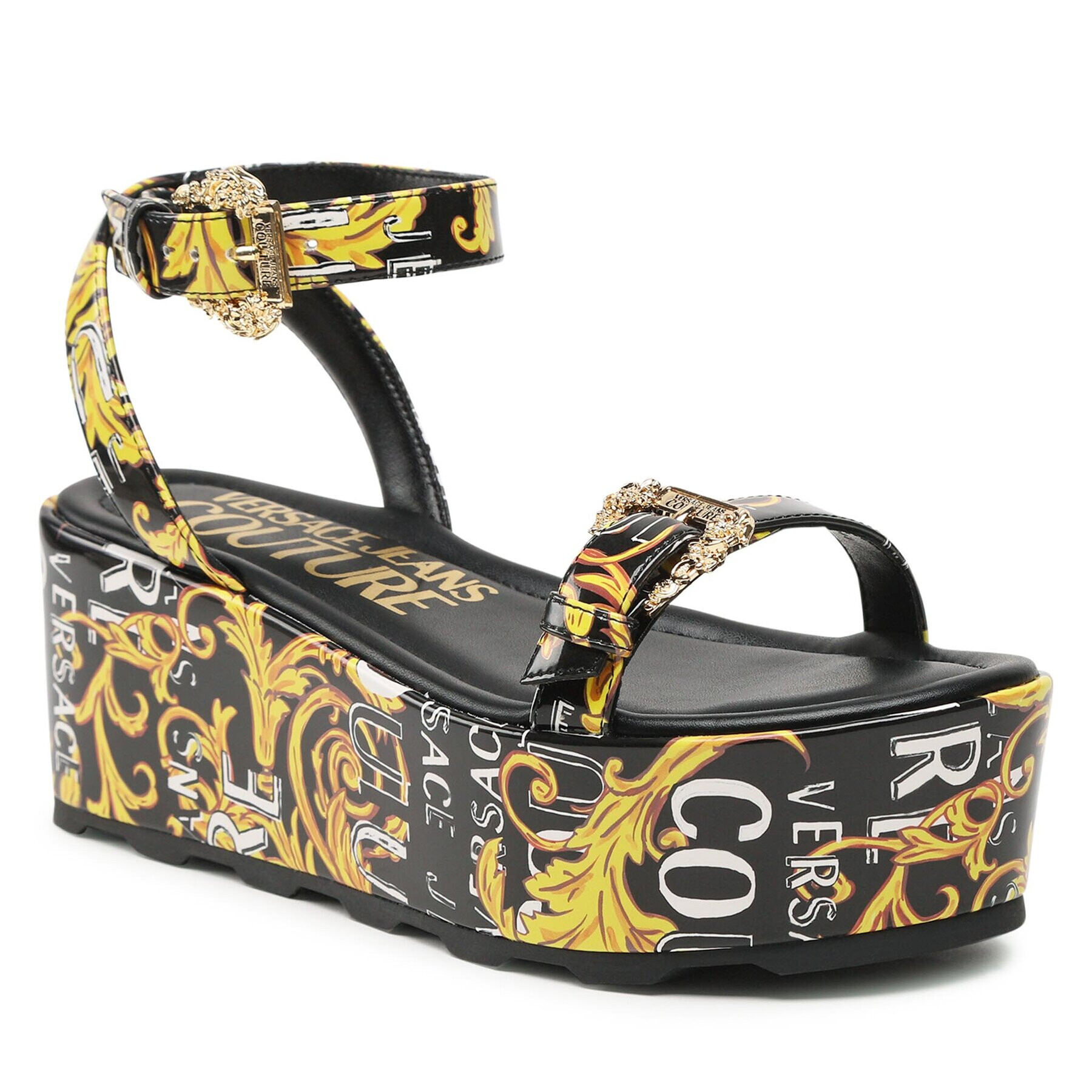 Versace Jeans Couture Sandali 74VA3S06 Črna - Pepit.si