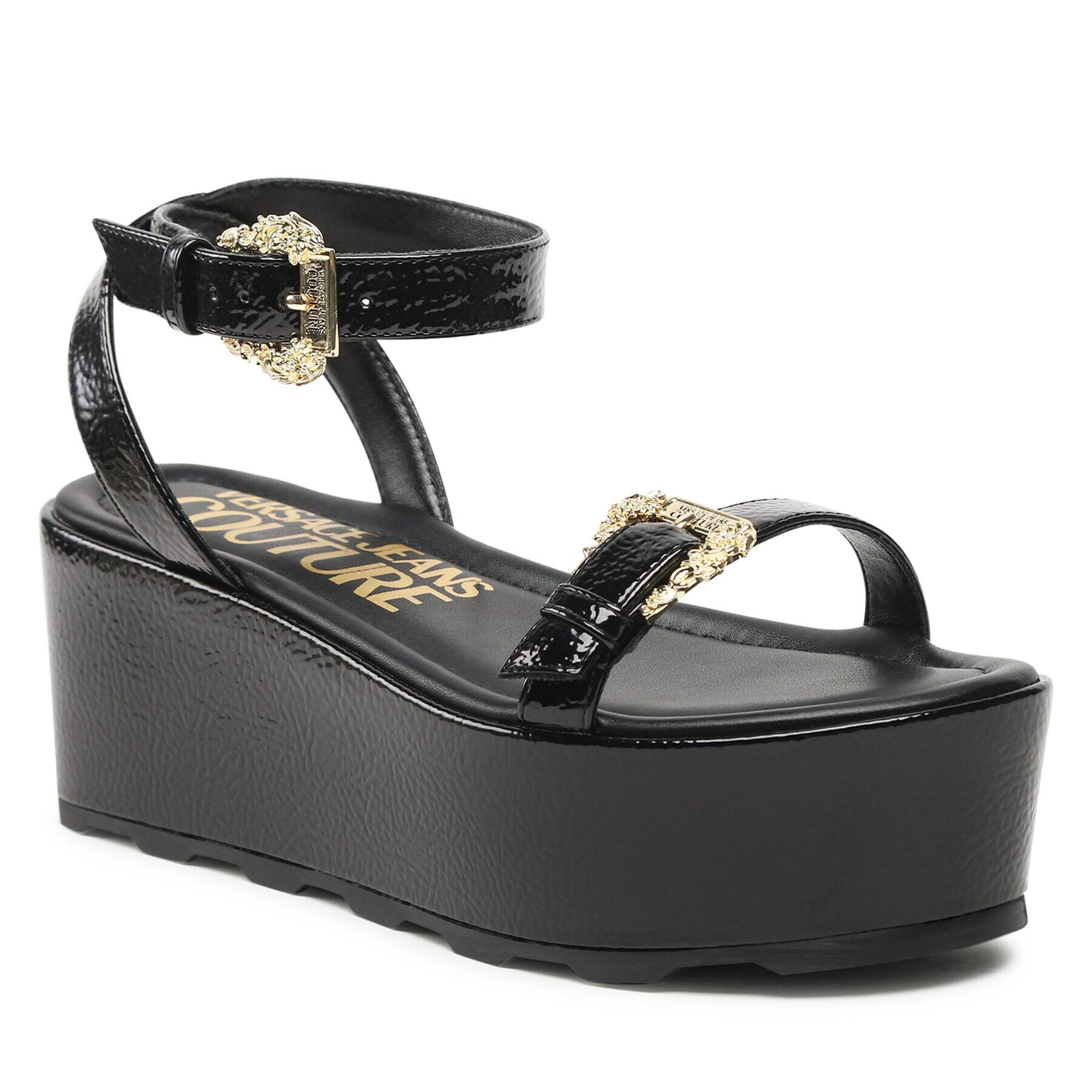 Versace Jeans Couture Sandali 74VA3S06 Črna - Pepit.si