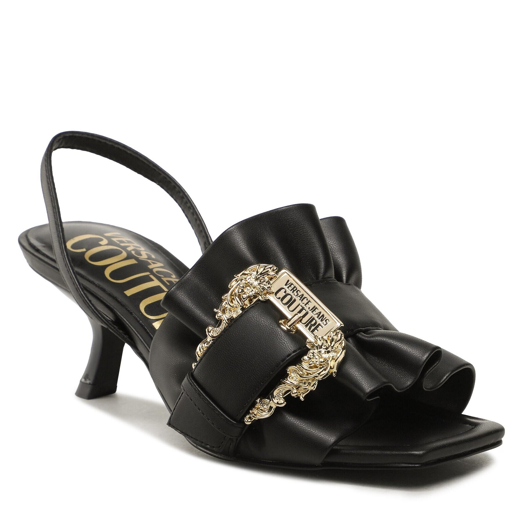 Versace Jeans Couture Sandali 74VA3S48 Črna - Pepit.si