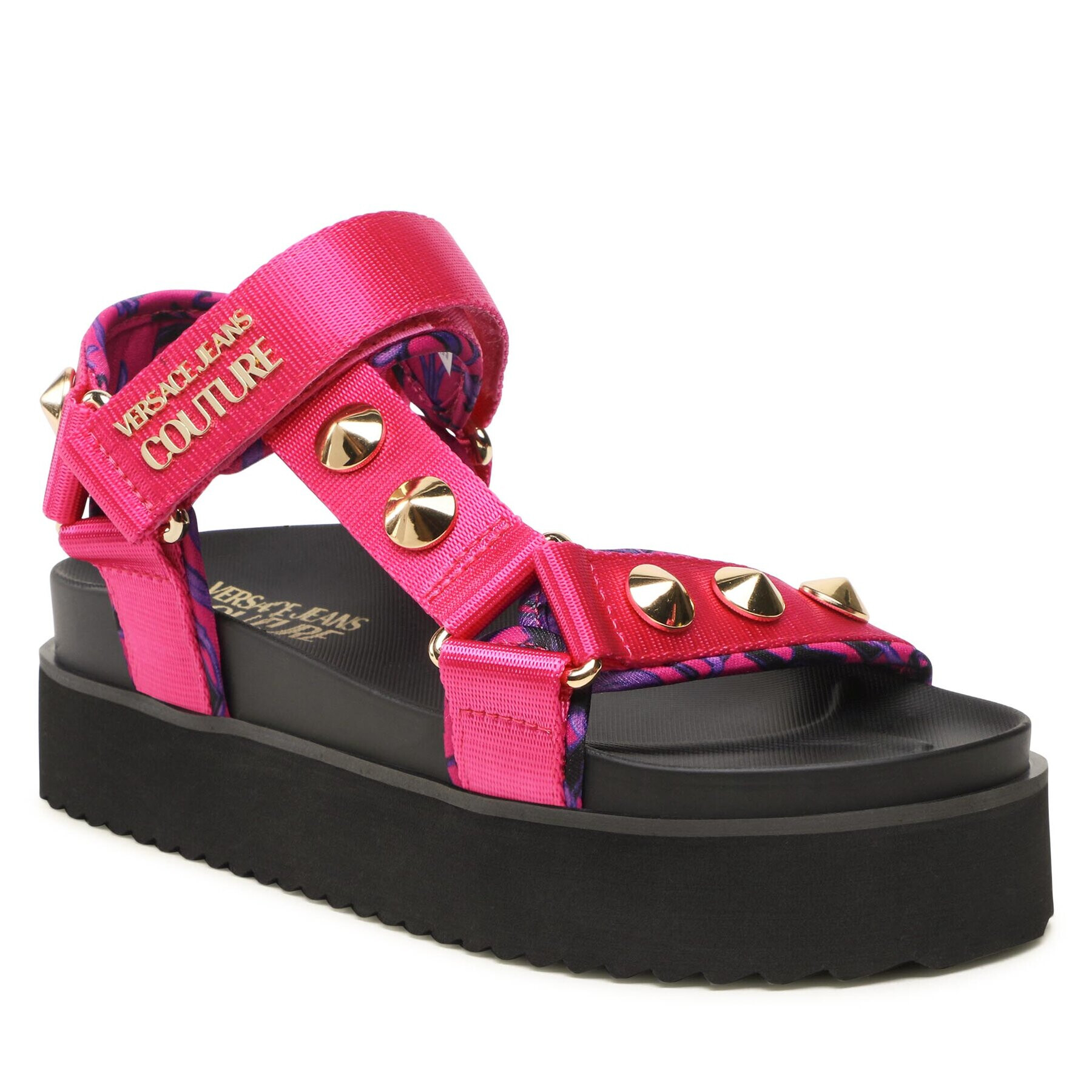 Versace Jeans Couture Sandali 74VA3SM2 ZS187 Roza - Pepit.si