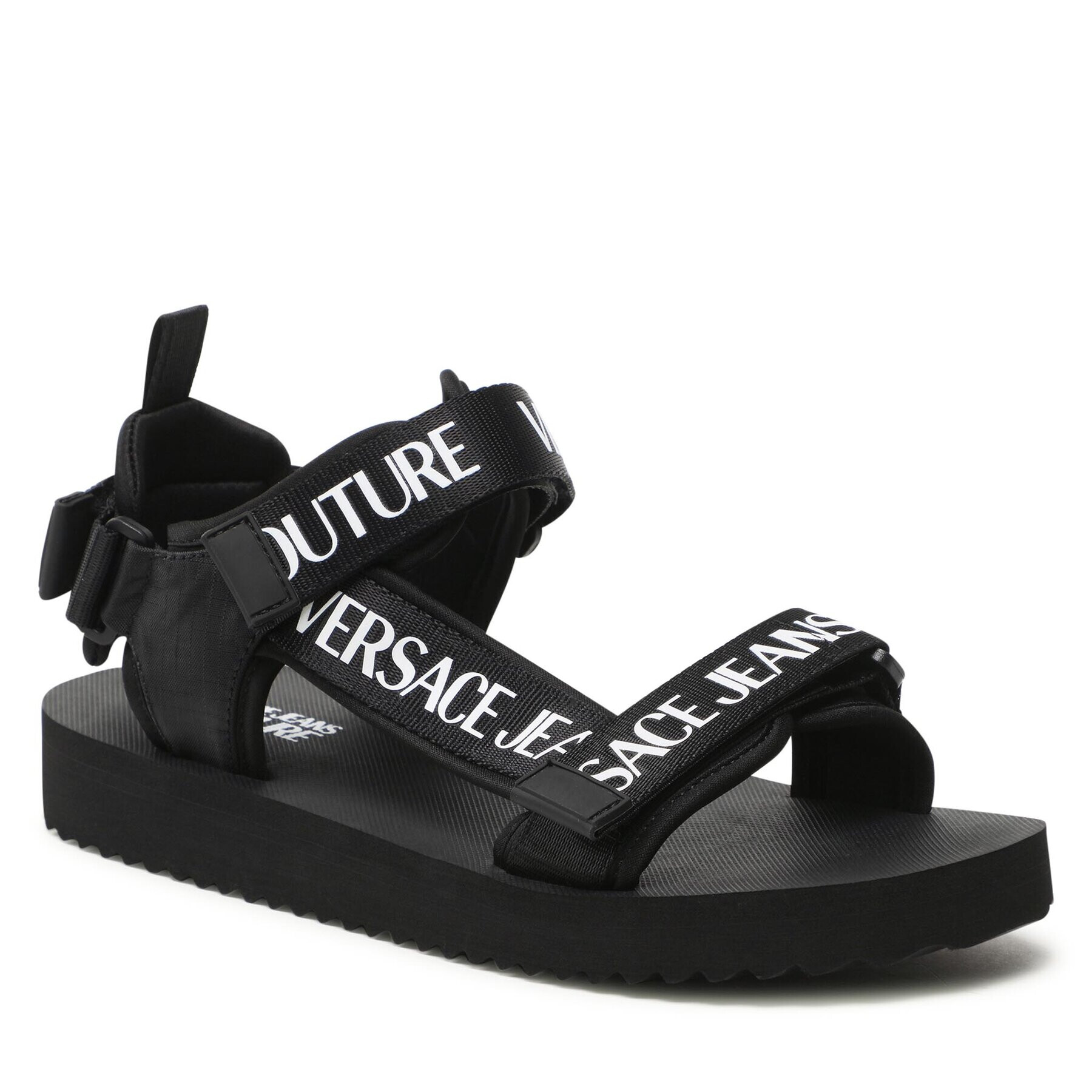 Versace Jeans Couture Sandali 74YA3S7B Črna - Pepit.si