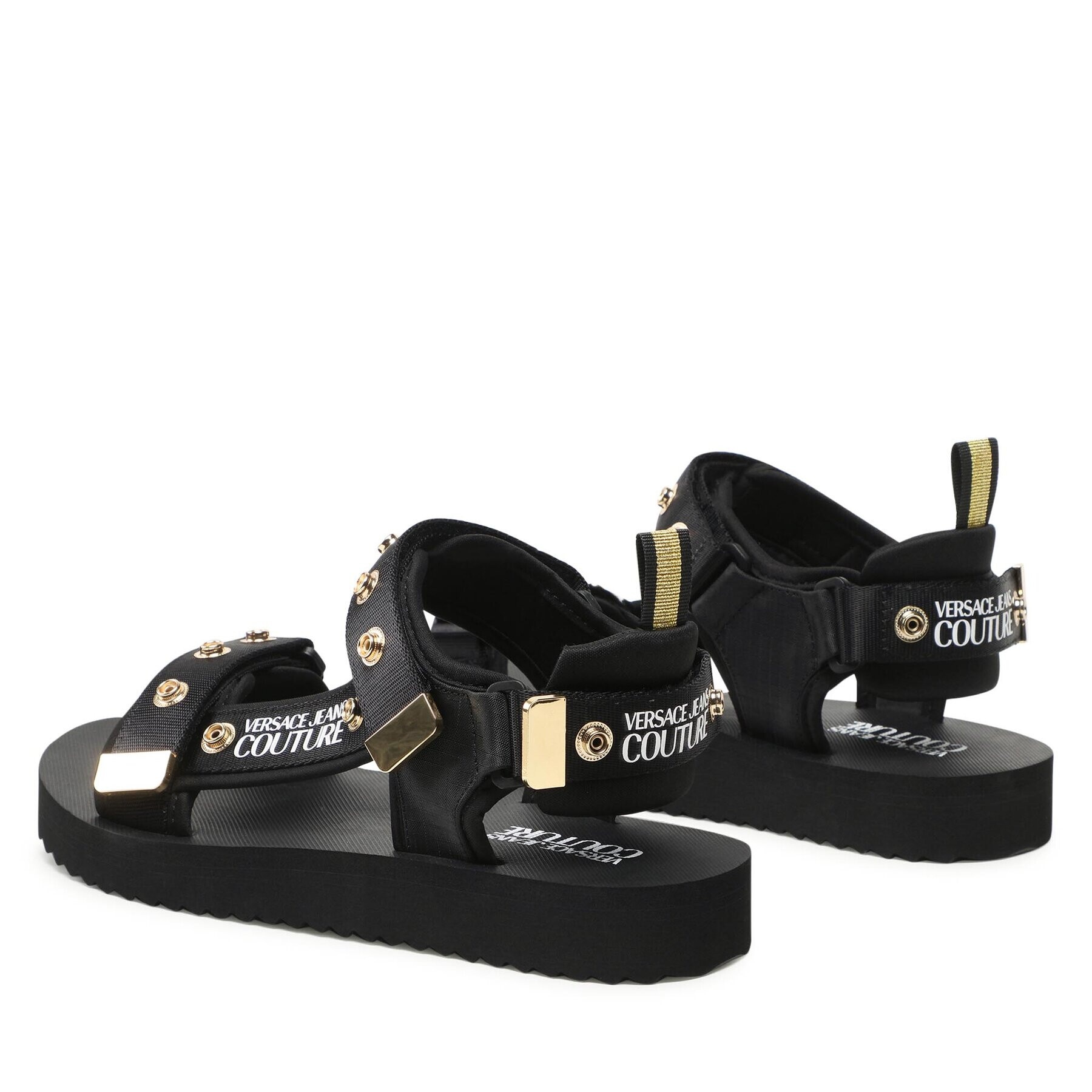 Versace Jeans Couture Sandali 74YA3S7C Črna - Pepit.si